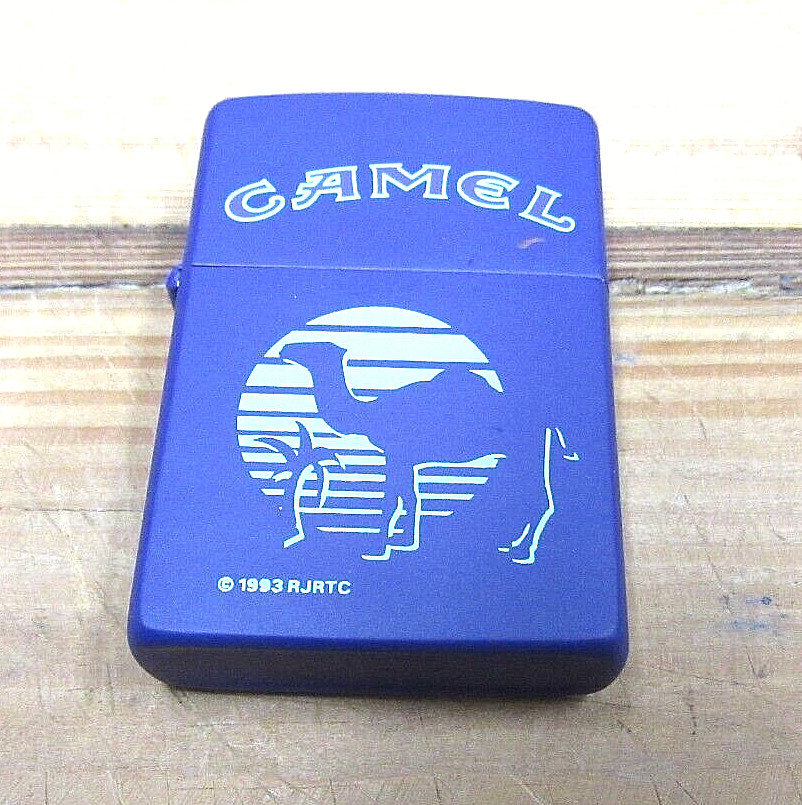 1993 Zippo Lighter Camel Matte Purple Logo W/ Palm Tree NOS SEALED