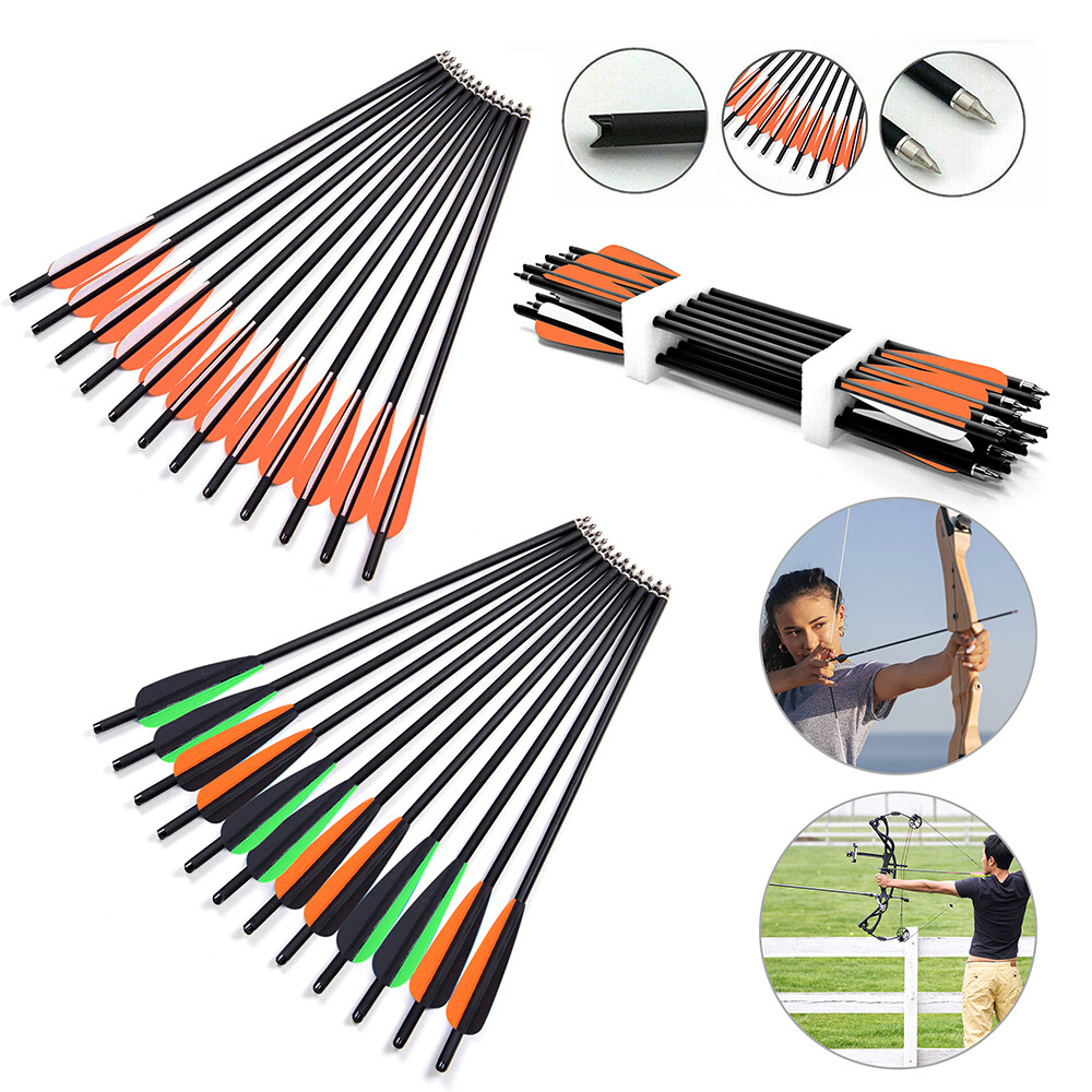 20 Inch Hunting Crossbow Bolts Carbon Arrows 12PCS Archery Crossbow Arrows HOT