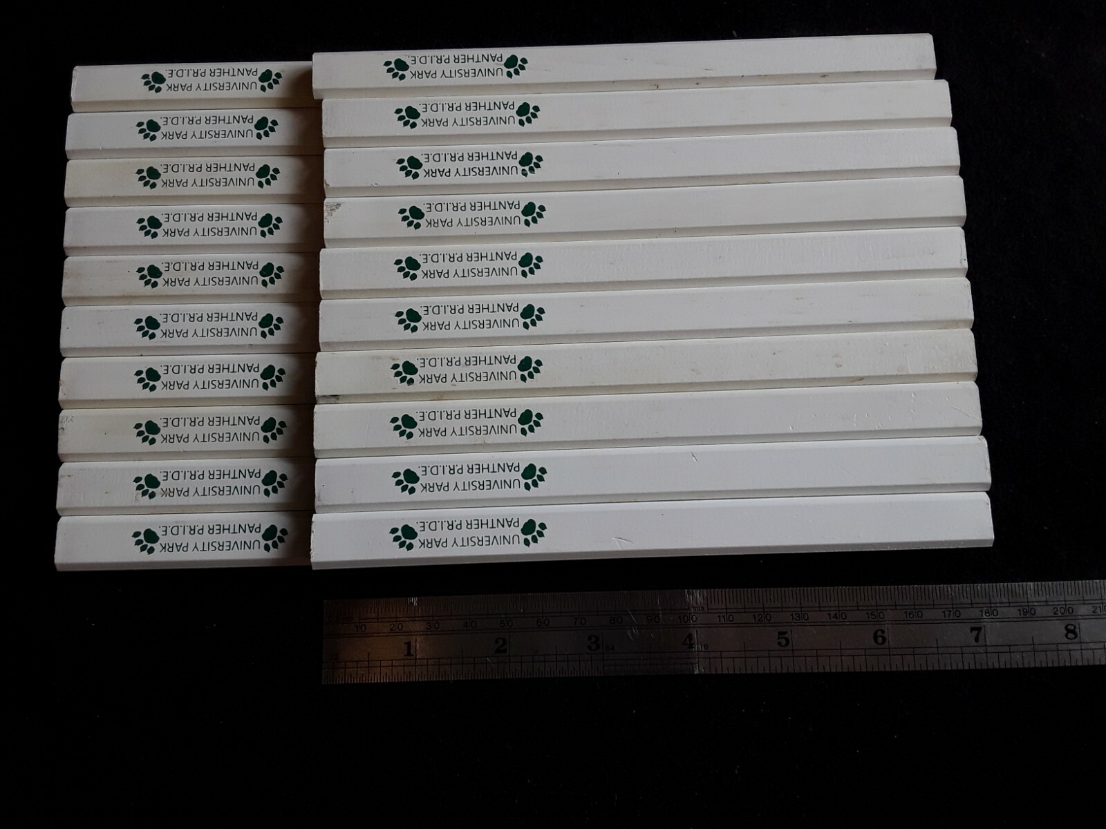 lot 10 + 10 = 20 + 4 bonus for a total of 24 Carpenter Pencils 7 inch flat wood