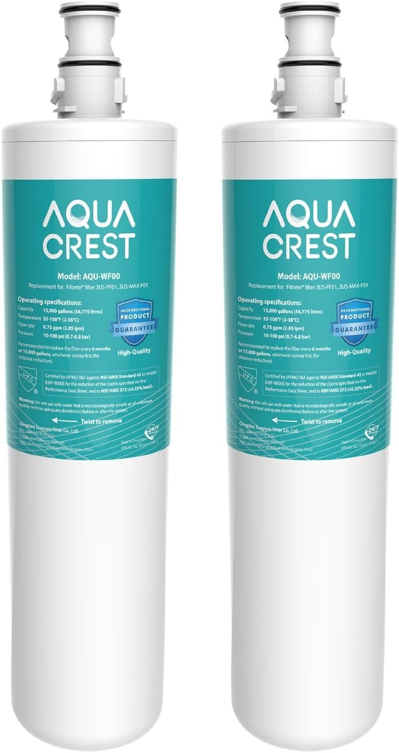 AQUA CREST Under Sink Water Filter, 3US-PF01,Replacement for 3US-MAX-F01H (2)