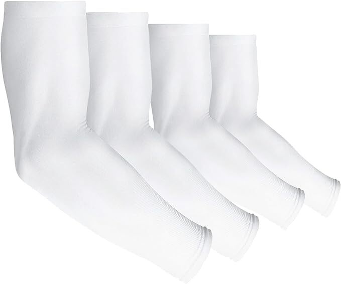 2 Pair UV Sun Protection Arm Sleeves for Men & Women Cooling UPF 50 Arm Cover