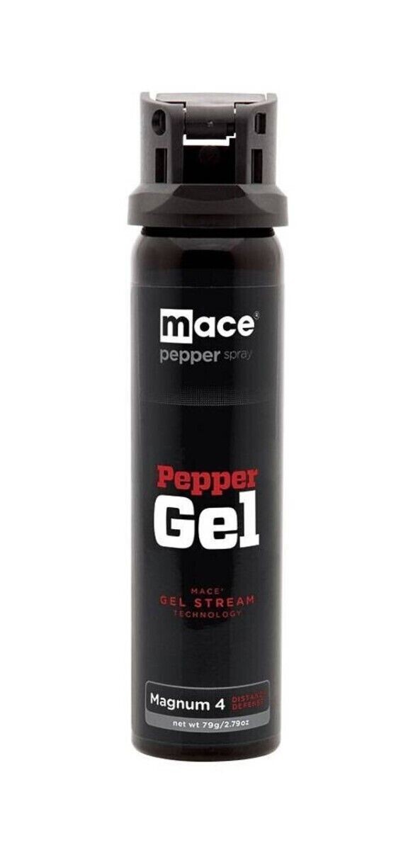 Mace Magnum 4 Pepper Gel POLICE Stream Up To 18 Feet Flip Top Safety (FVS023047)