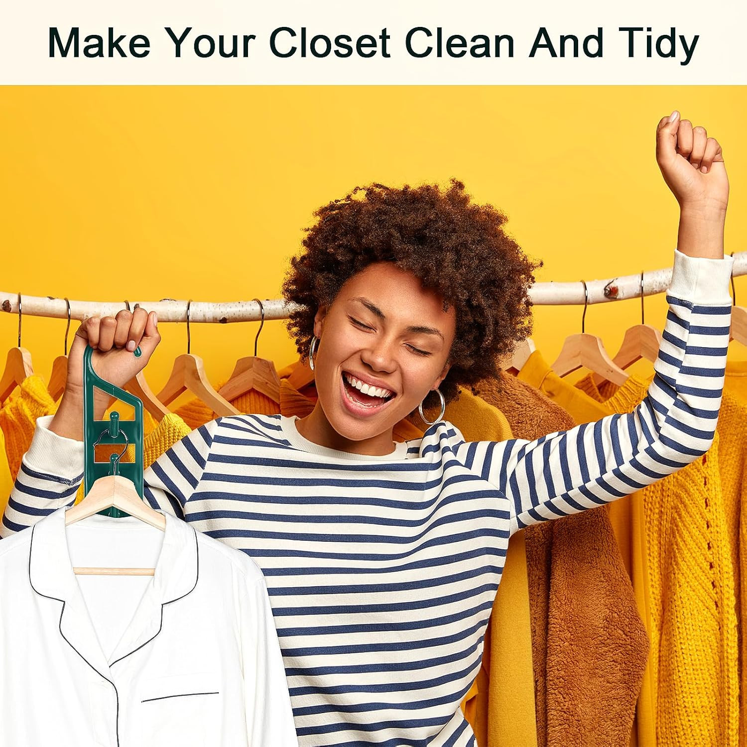 15 Pack Space Saving Hanger Holders, Sturdy Plastic Clothes Hangers, Multiple Sh