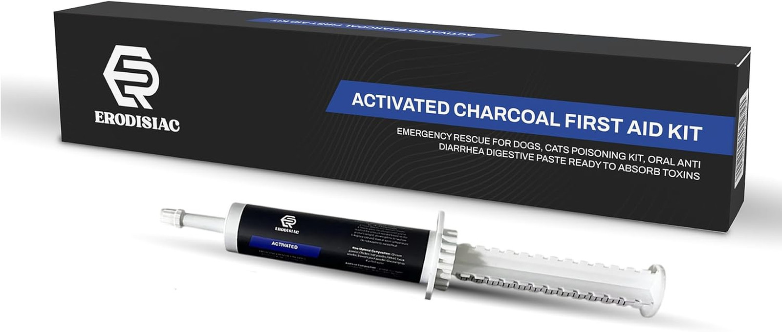 - Activated Charcoal First Aid Kit Emergency Rescue for Dogs Cats Oral Paste