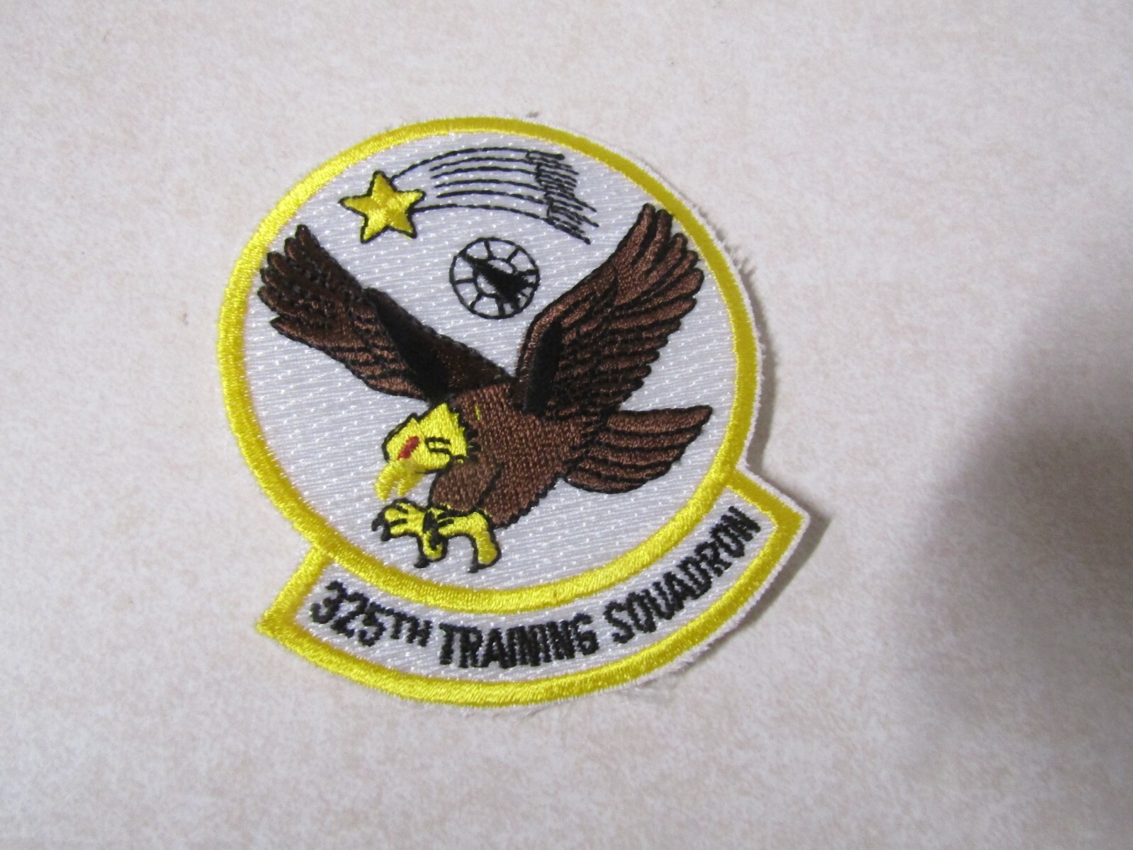 MILITARY PATCH SEW ON 325TH TRAINING SQUADRON BROWN EAGLE 3 INCHES
