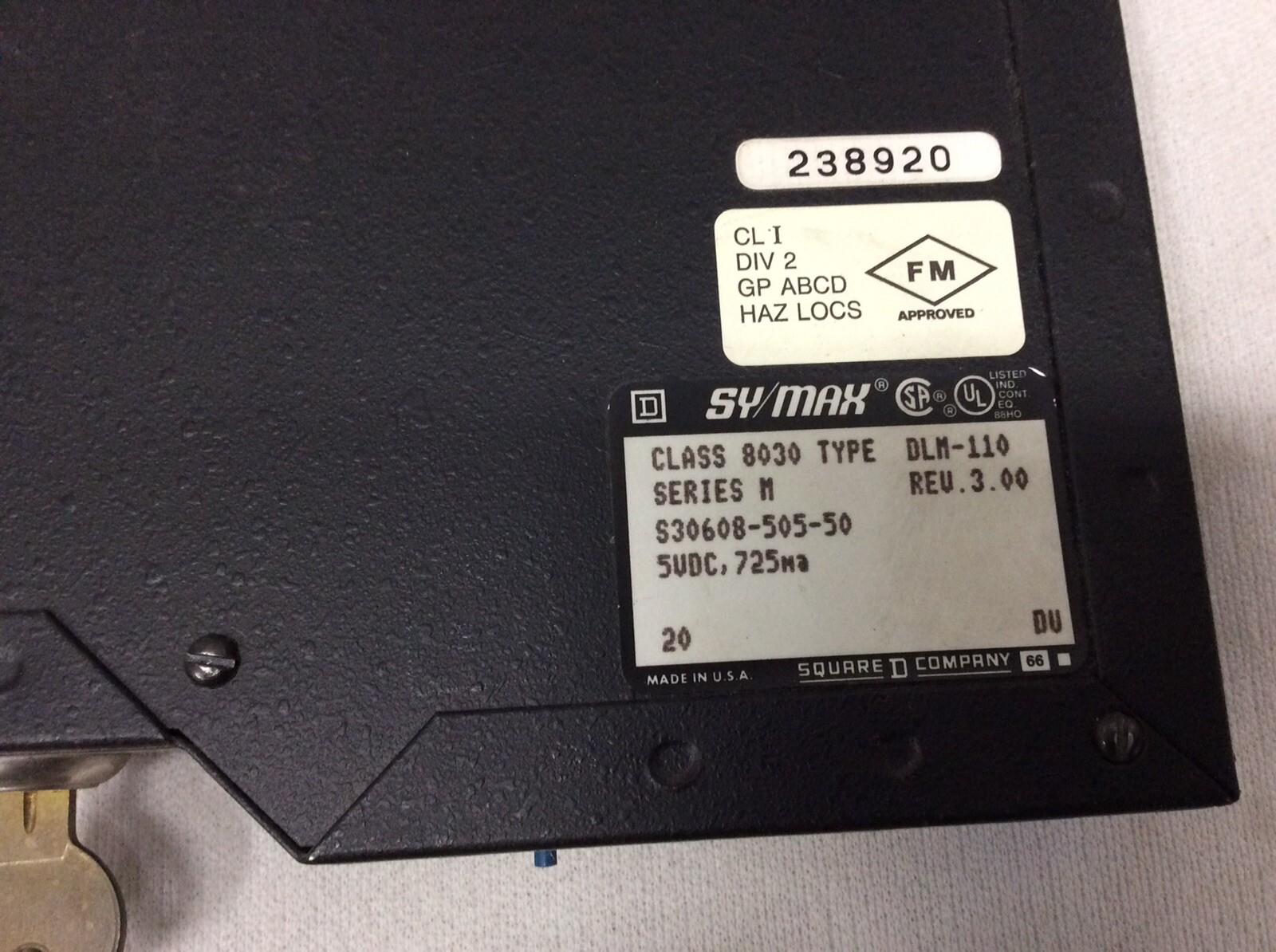Square D SY/MAX 8030 DLM-110 Controller Module D-Log Data Controller Series M