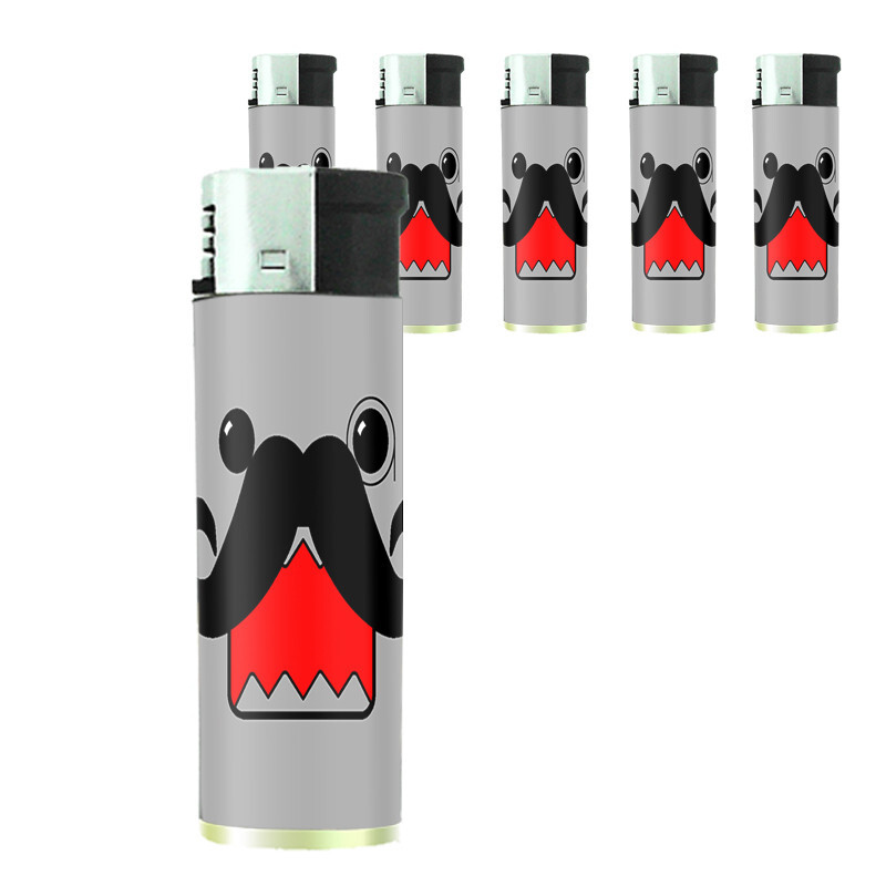 Cool Mustache D3 Set of 5 Electronic Refillable Butane