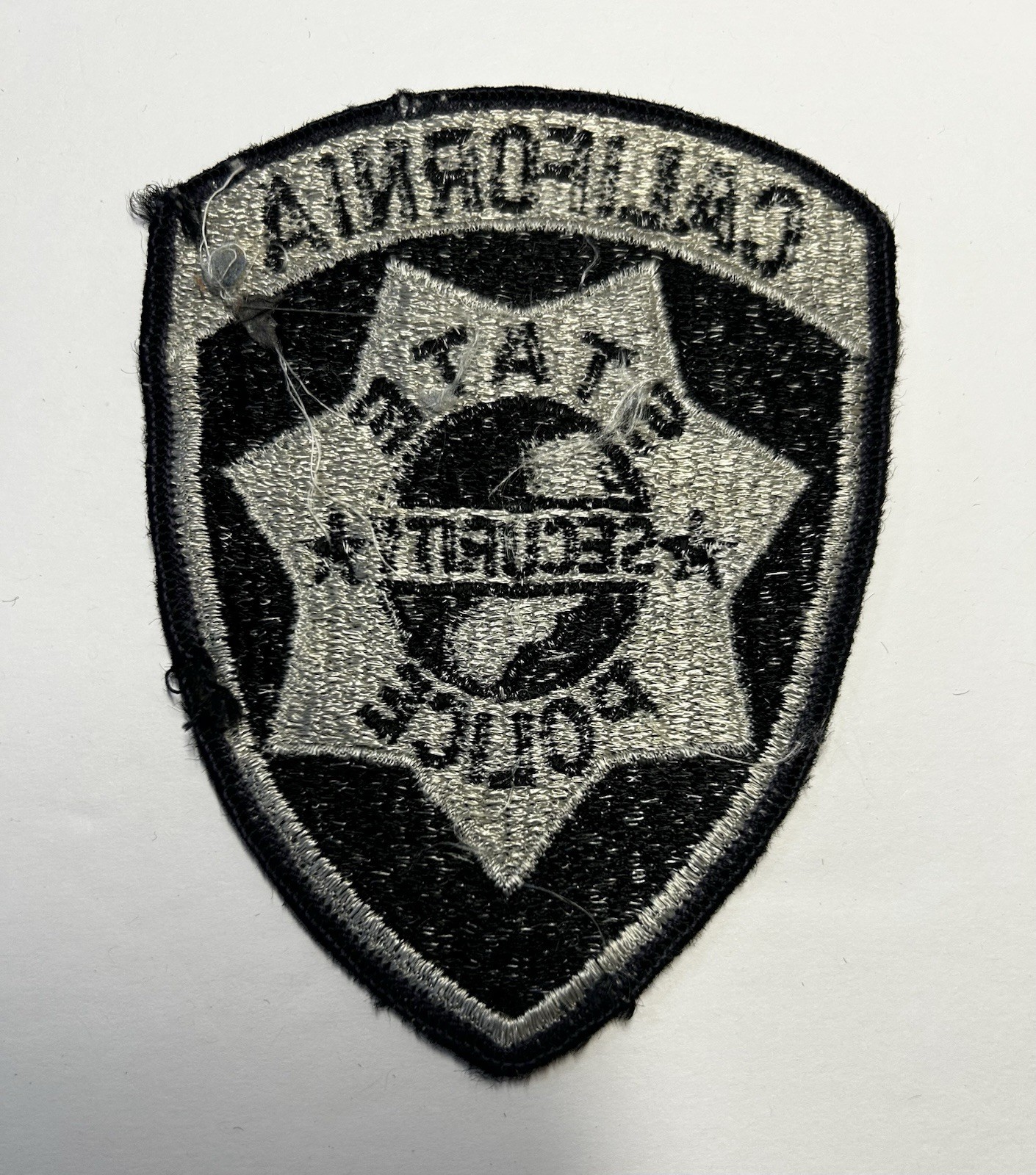 VINTAGE DEFUNCT CALIFORNIA CA STATE POLICE SECURITY PATCH #PDD59