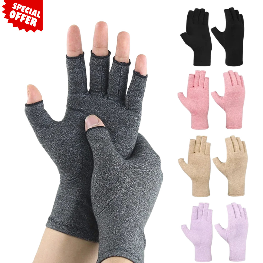 Arthritis Compression Gloves Fingerless Hand Support Carpal Tunnel Pain Relief