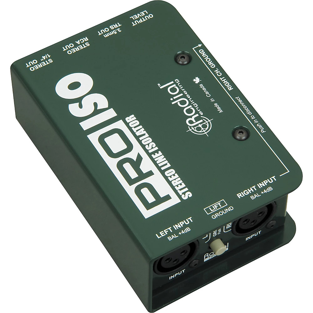 Radial Engineering PRO ISO Stereo Line Isolator +4dB/-10dB / Radial Transformer