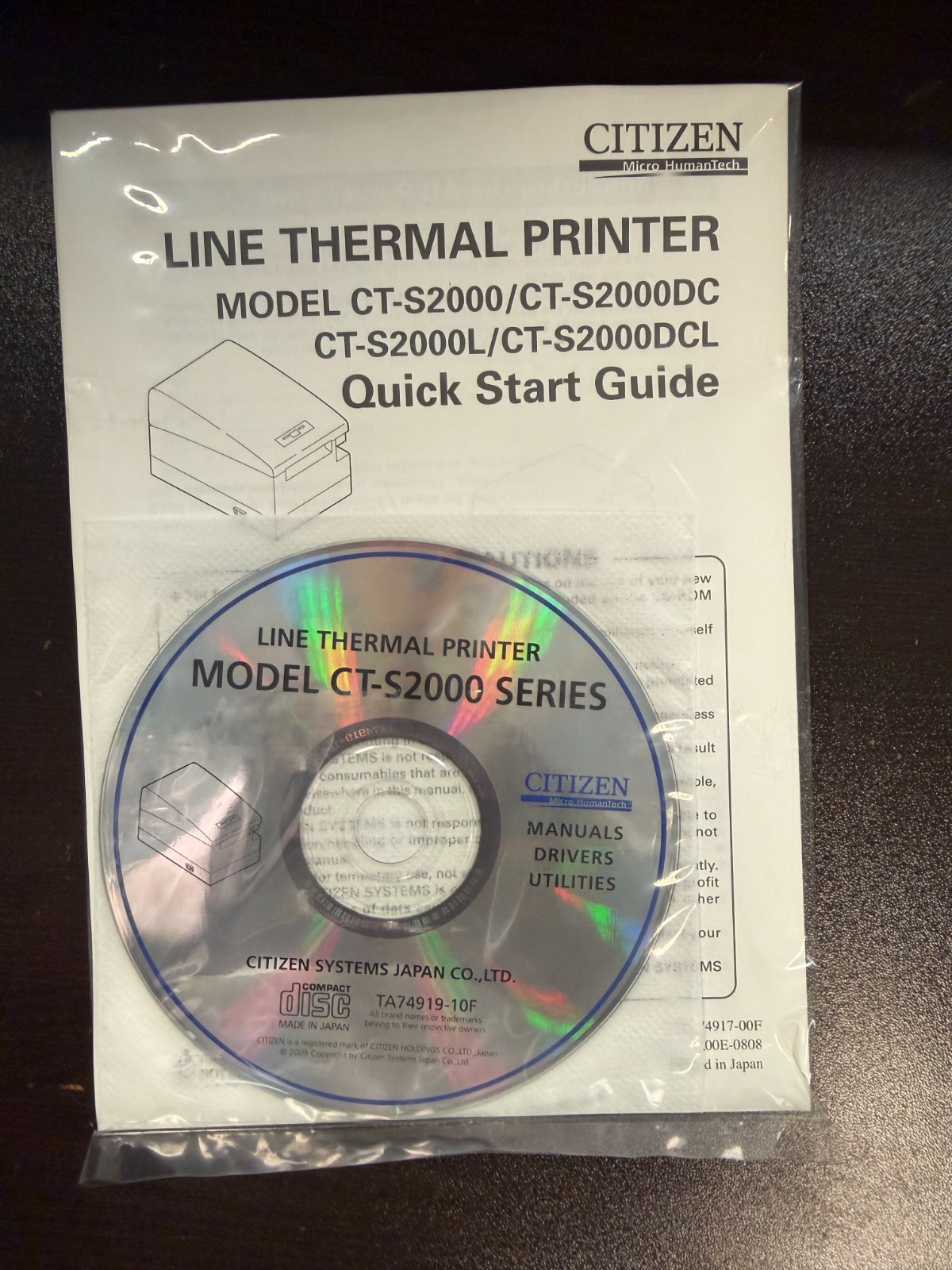 Citizen CT-S2000 POS Receipt Printer – New in Box – Thermal Barcode