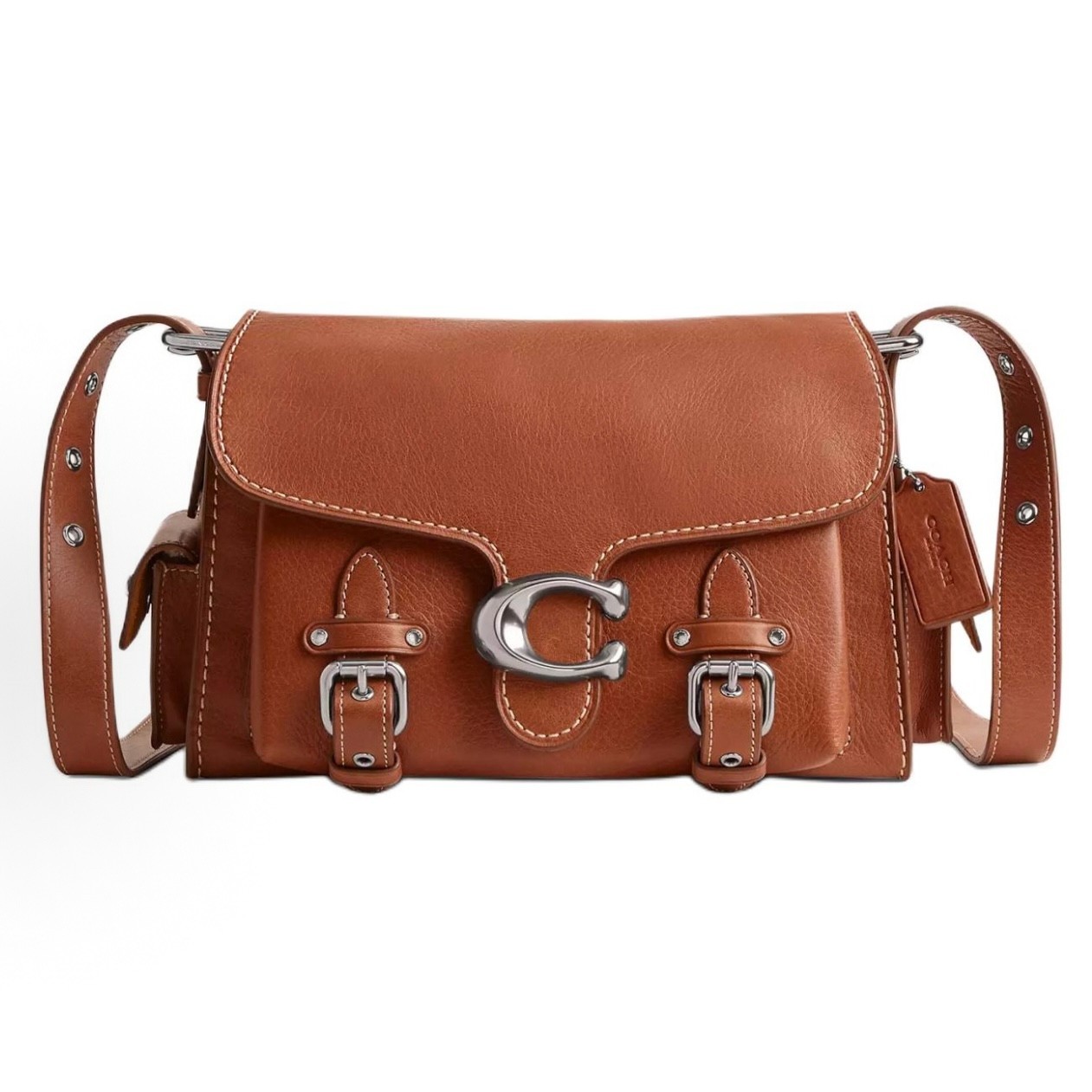 NWT Coach CT721 Leather Soft Tabby Shoulder Bag Crossbody Brown New Outlet