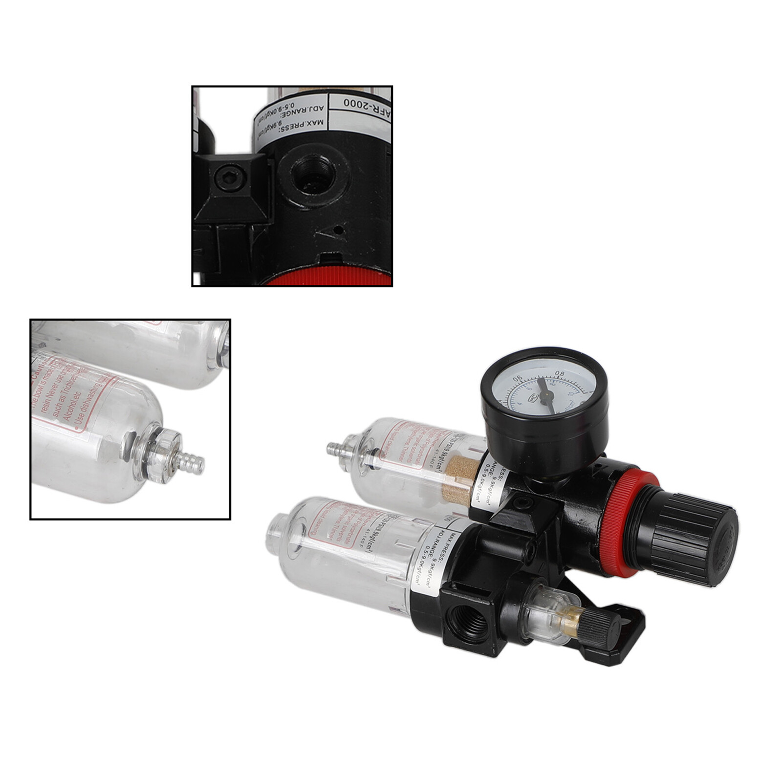 AFC-2000 Pneumatic Air Compressor FilterRegulator Moisture Trap Pressure Gauge B
