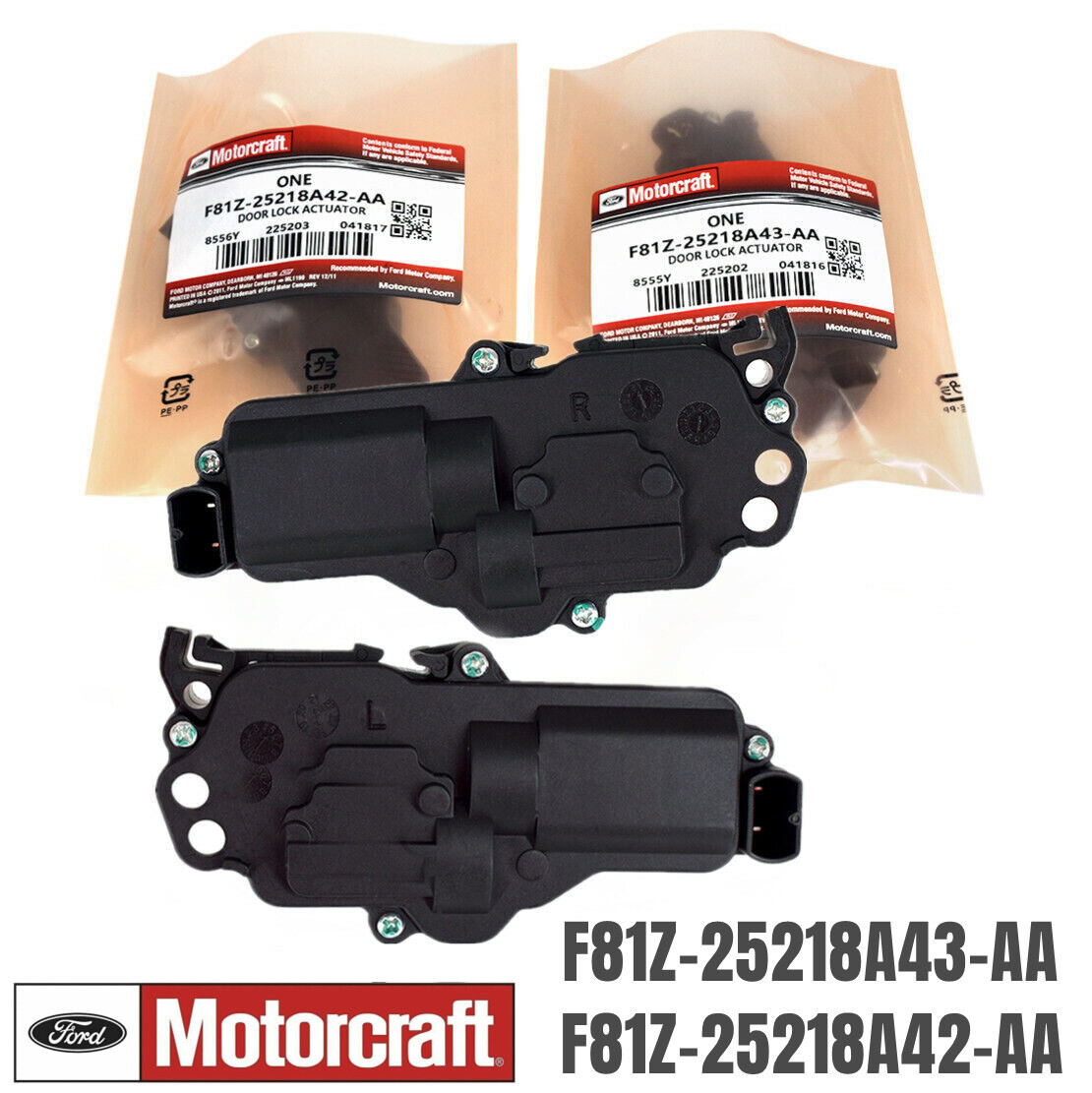 2Pcs Power Door Lock Actuators Front/ Rear For Ford Expedition Left & Right