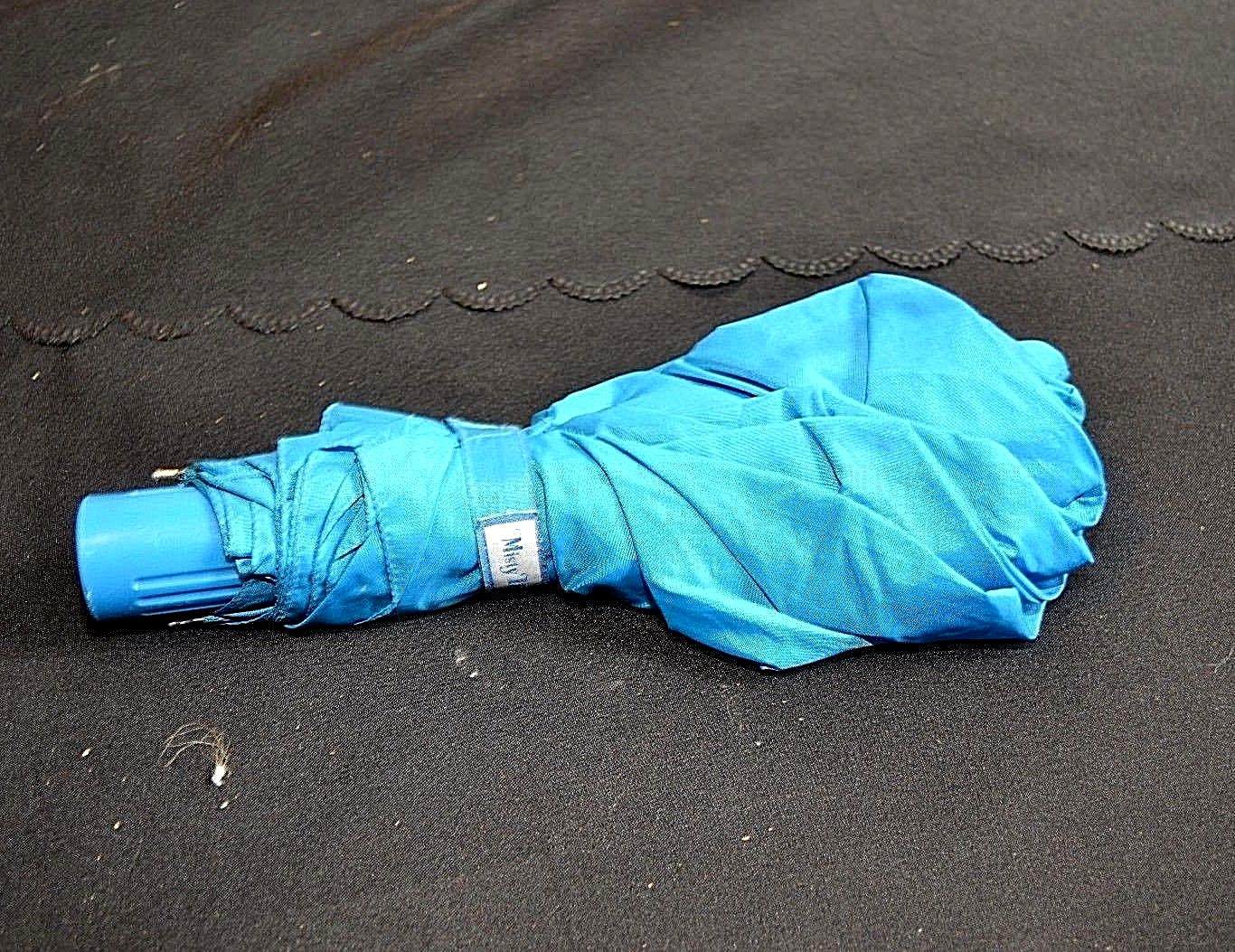 NEW Light Blue Small Pocket Umbrella Rain Season Dry Weather Portable Folding