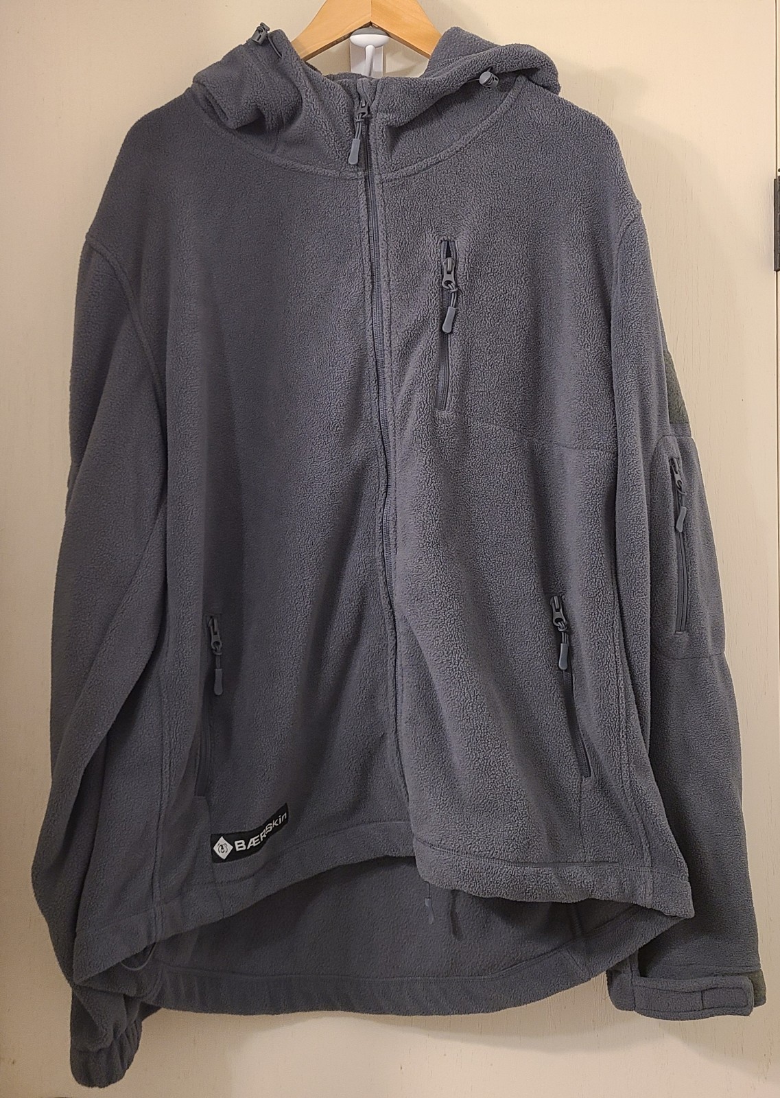BAERSKIN Hoodie Fleece Tactical Full Zip Jacket SZ 2XL Gray Hunting
