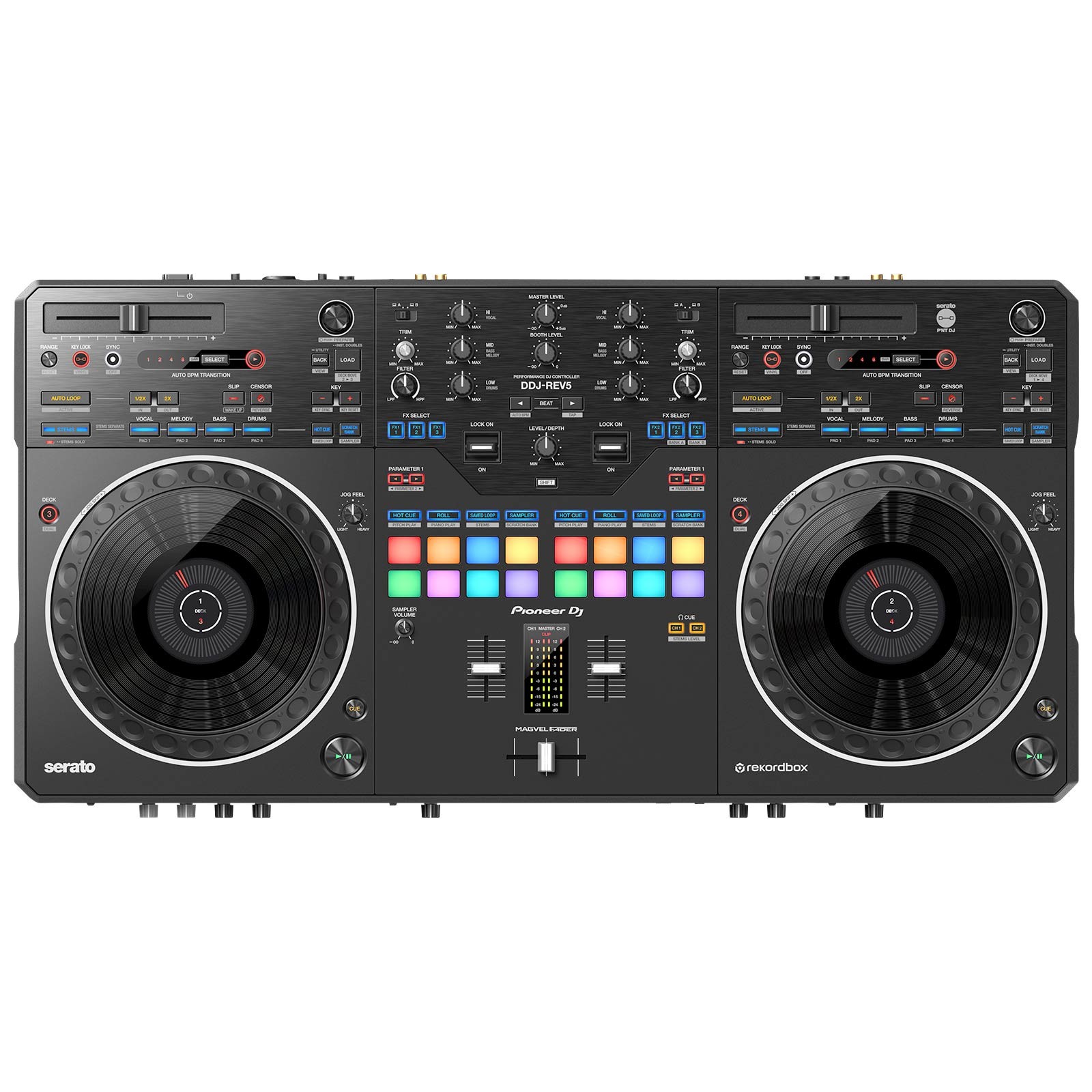 Pioneer DJ DDJ-REV5 Scratch-Style DJ Controller with Headliner Case