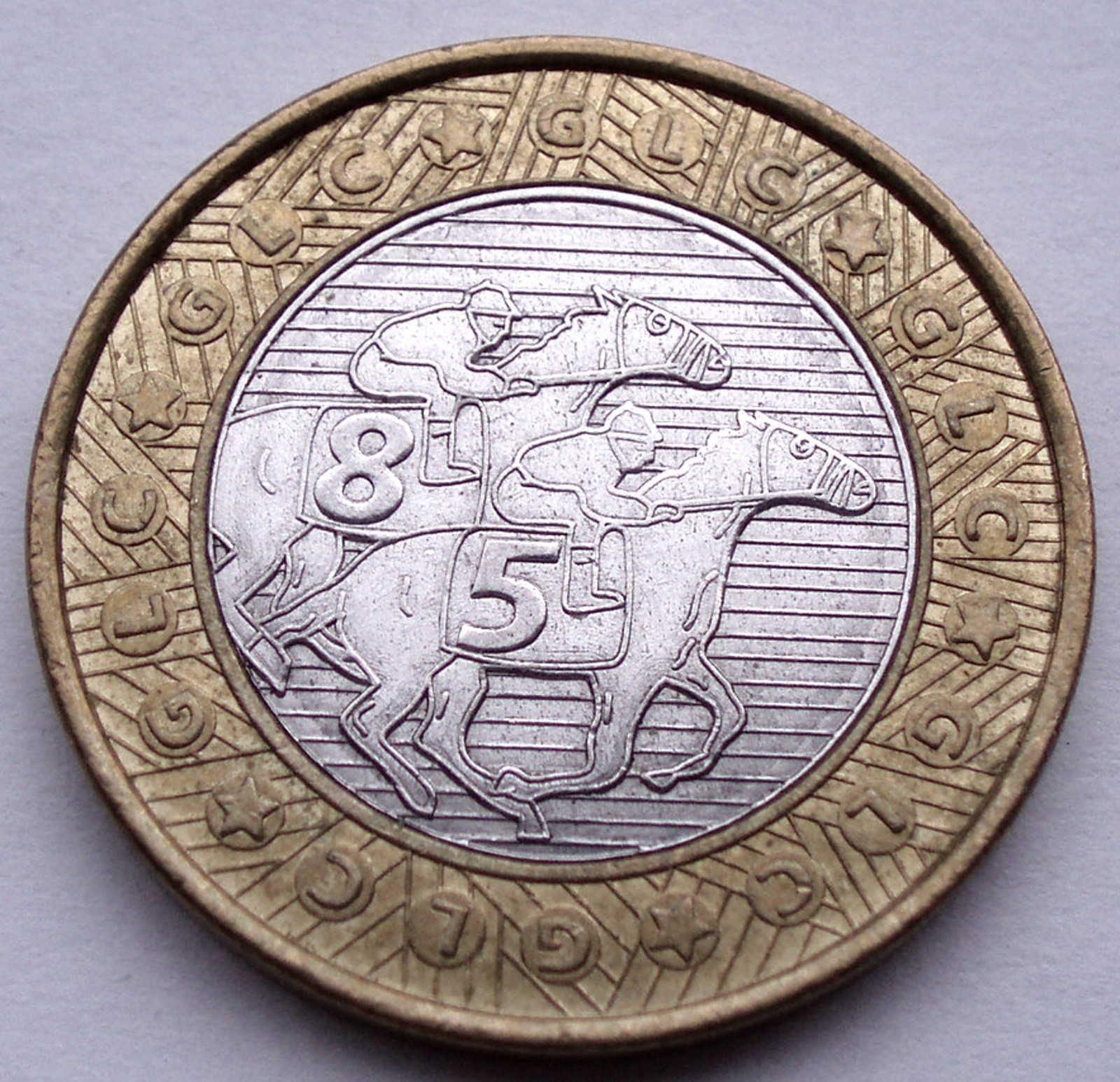 US, GLC Horse Racing Bimetallic Gaming Token 25.6mm 7g GG10.2