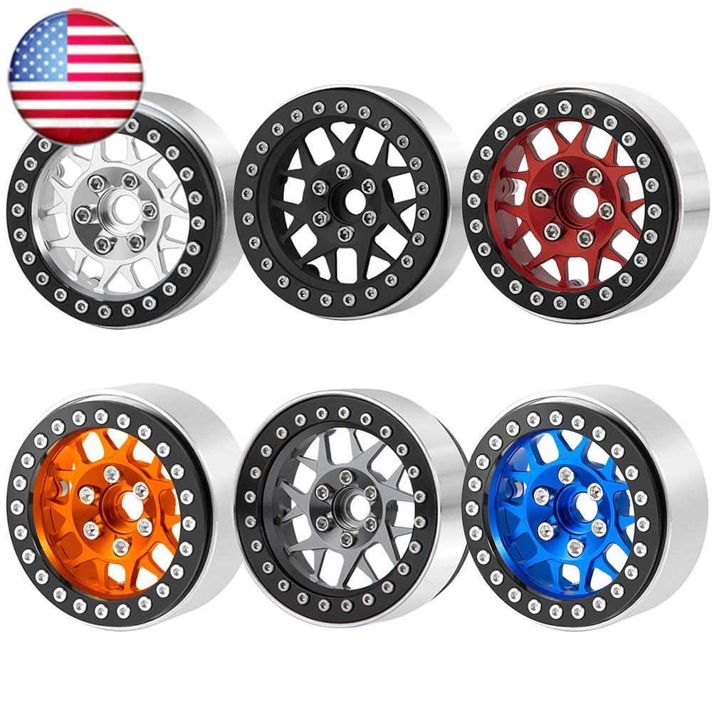 1.9" Alloy Metal Beadlock Wheel Rims for 1/10 RC Axial SCX10 90046 TRX4 Redcat