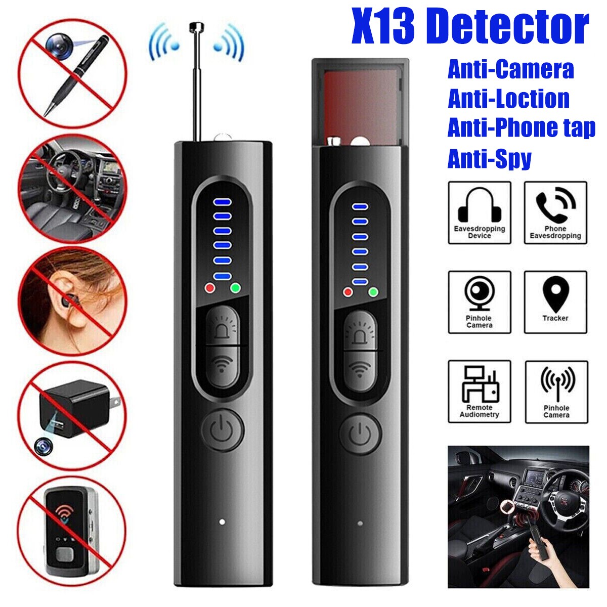 New Anti-Spy Hidden Camera-Finder Detectors Tracking Device & GPS&Bug Detector