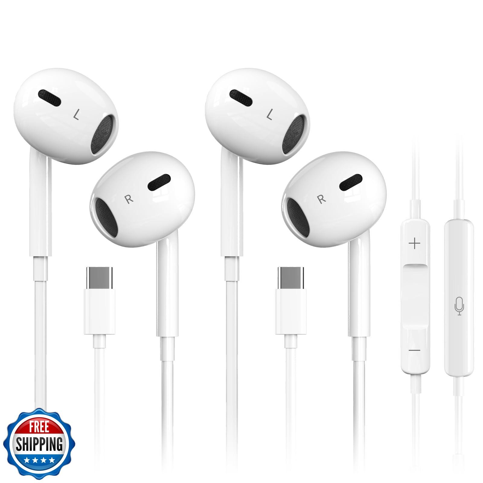 Antool USB C Headphones, 【Ultra Clear Calls and no Noise】 Earbuds Wired for i