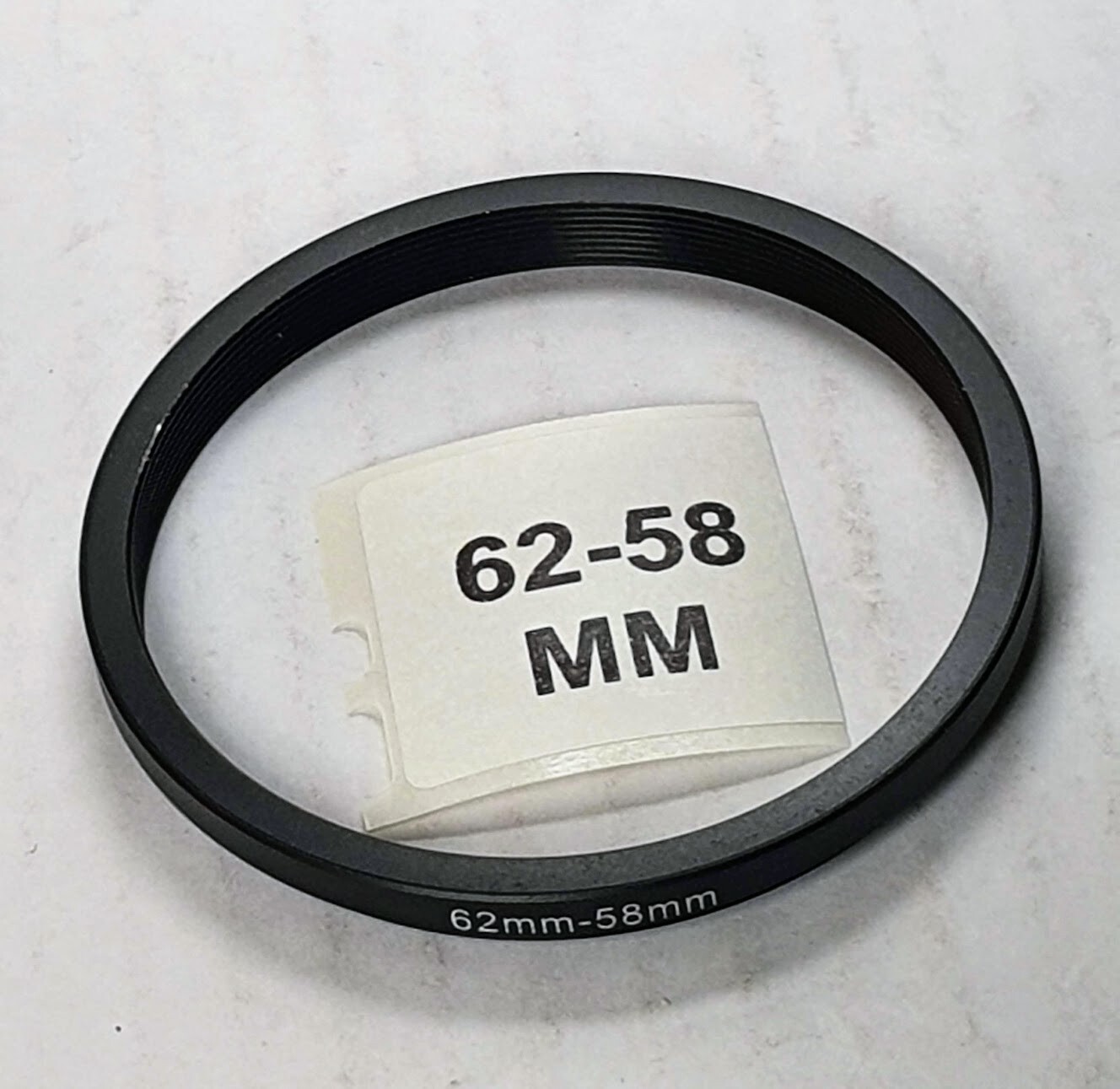 62-58mm Step-Down Lens Filter Converter Adapter Ring 62mm-58mm Metal E62 to E58