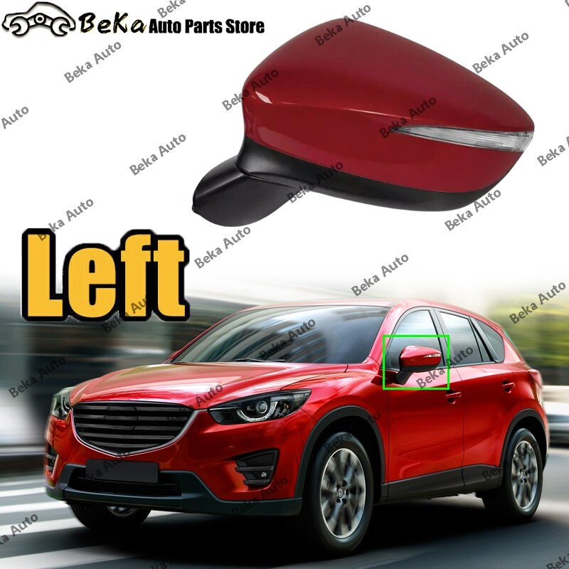 Left side For Mazda CX-5 CX5 2015-2016 Red Power Heated Turn Signal Lamp Mirror