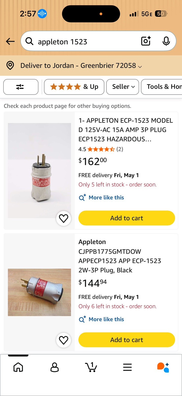 NIB - Appleton - ECP1523 - 2W-3P Plug