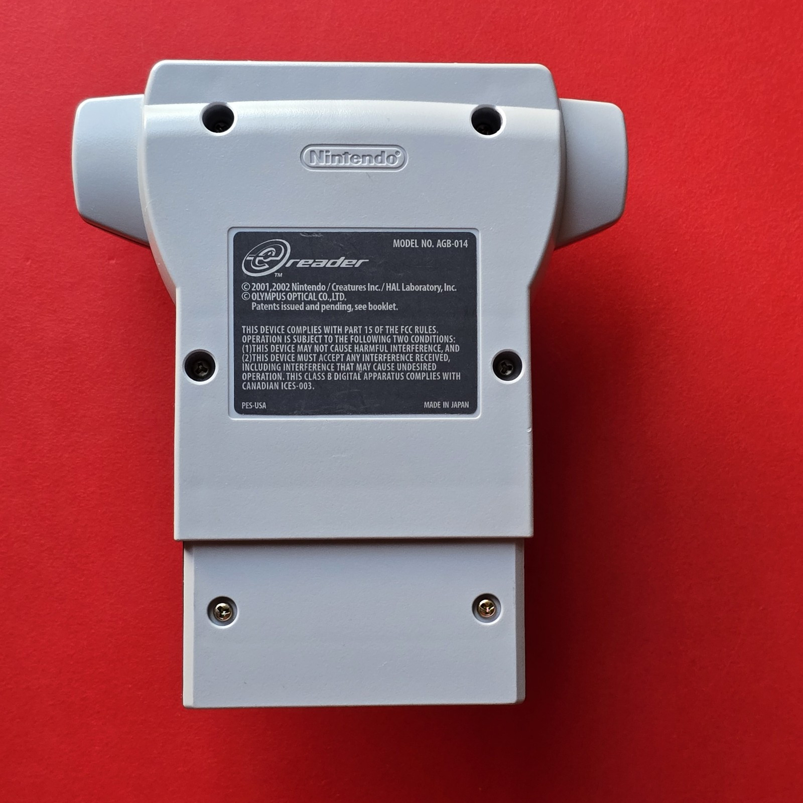 Card E-Reader Nintendo Game Boy Advance Authentic GBA Accessory AGB-014 U.S. Ver