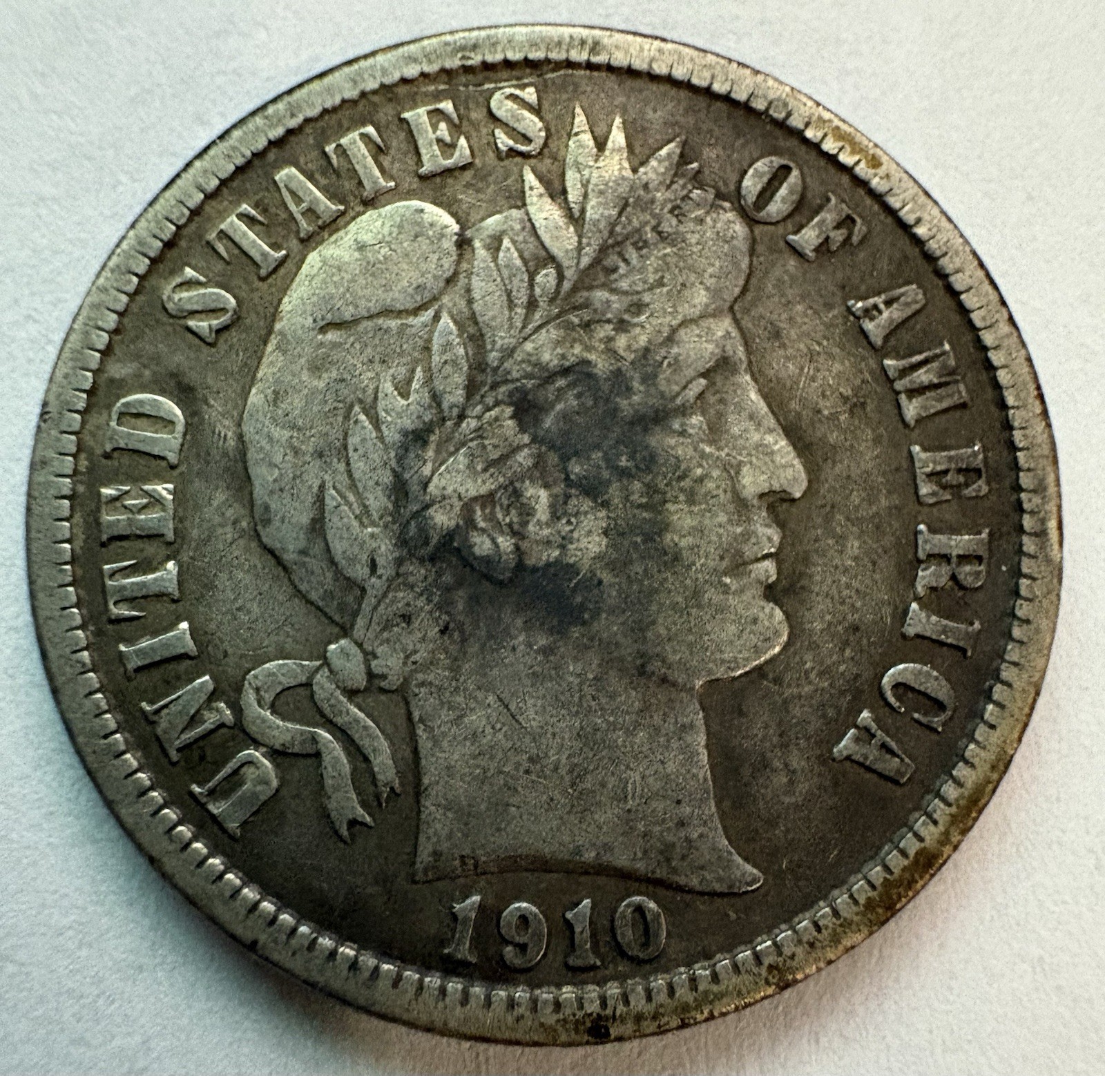 1910-P Barber Dime