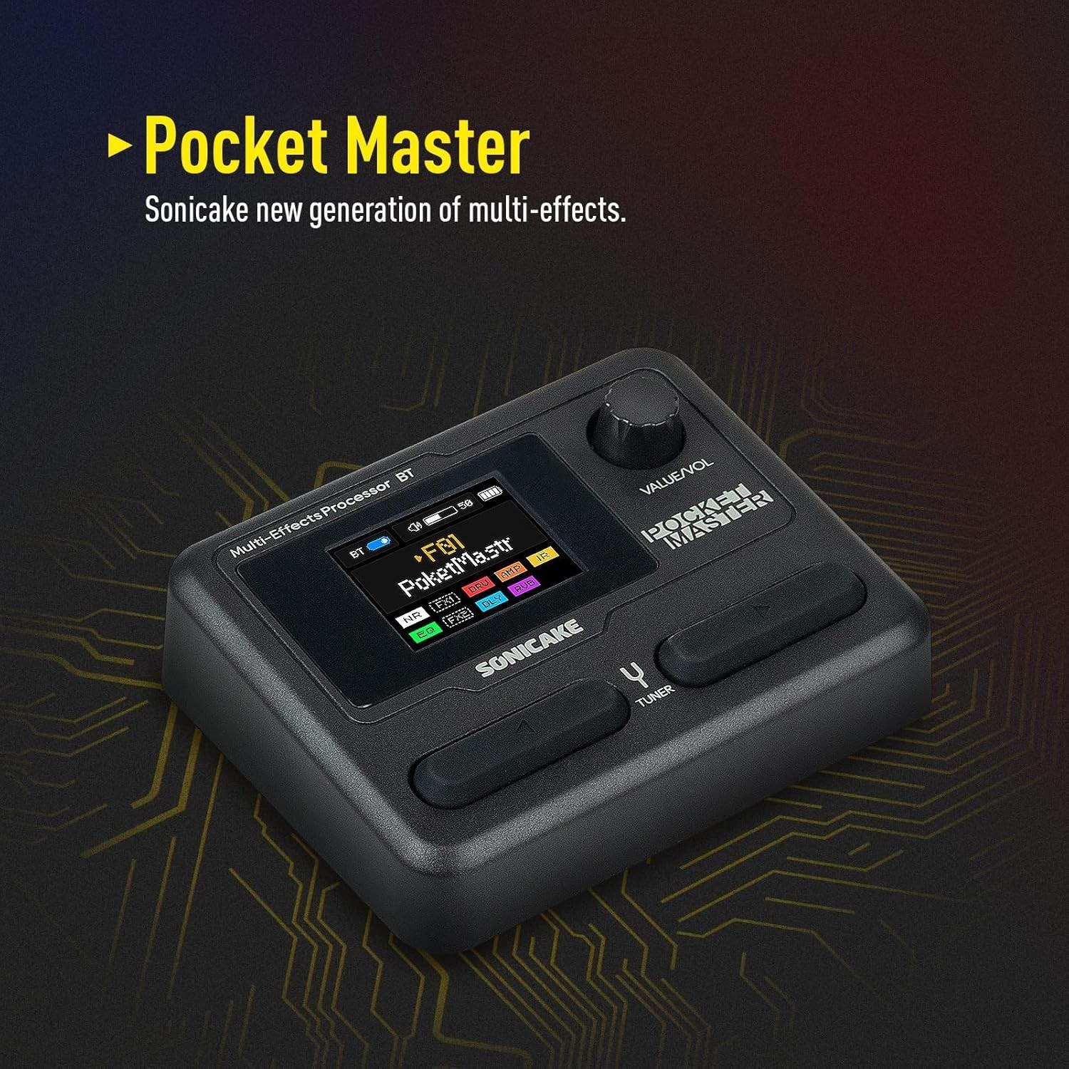 Sonicake Pocket Black Master Electric Guitar Multi-Effects Processor NEW