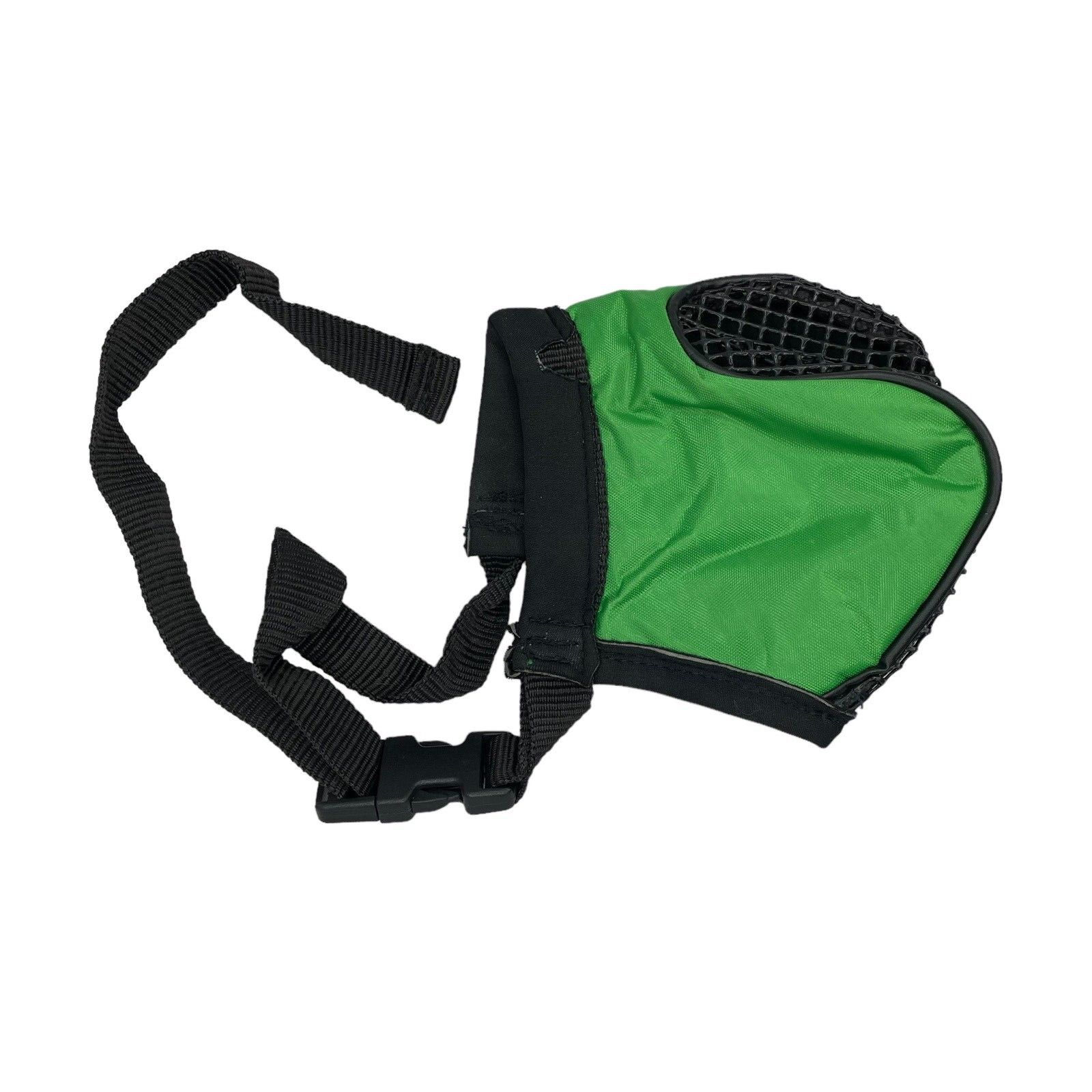Softie Dog Muzzle Large ProGuard Light Weight Snap Buckle Adjustable Strap Green