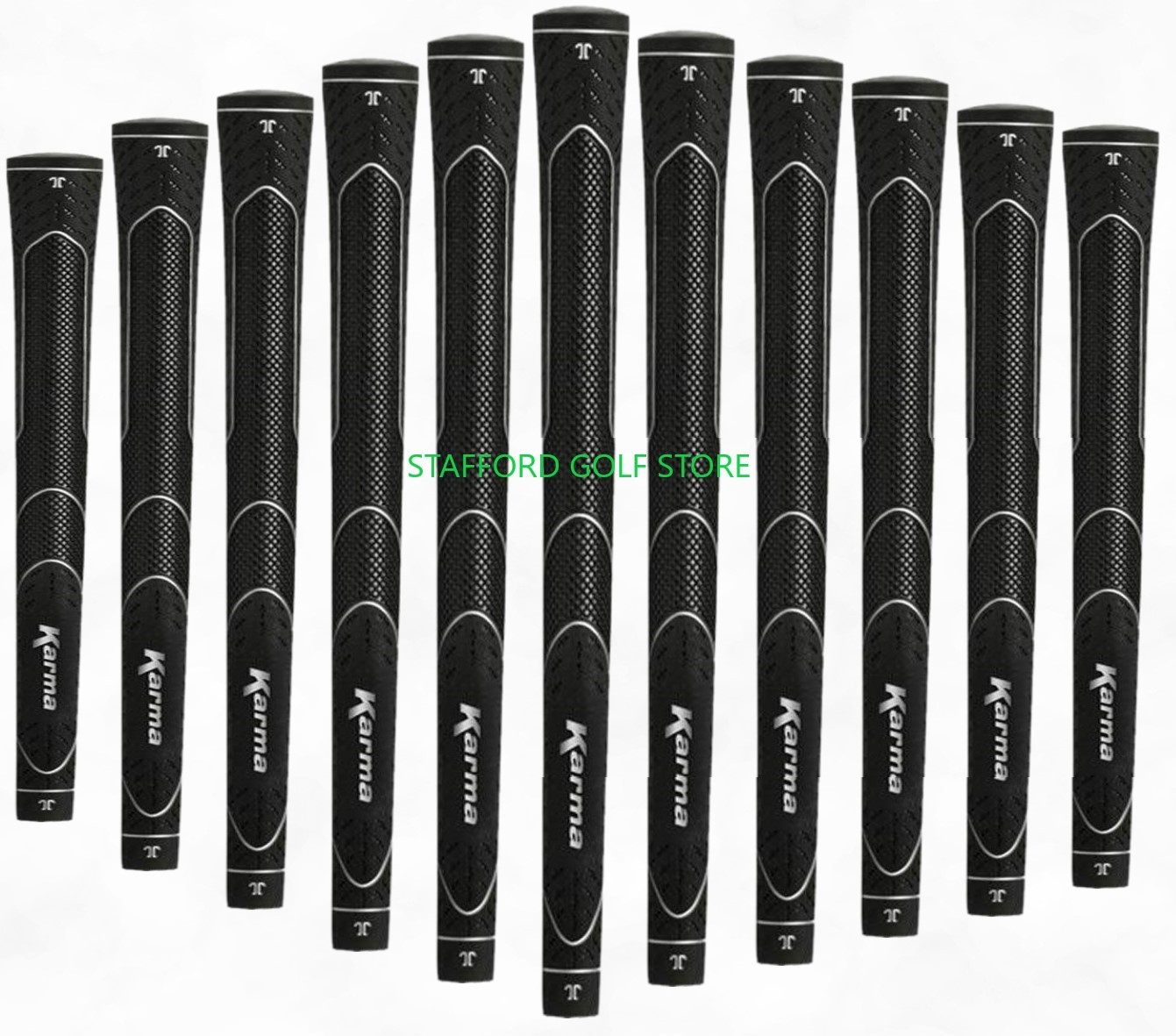 New Karma Super Lite Golf Club Grips Set Oversize Jumbo .600 Core Ribbed +3/32"