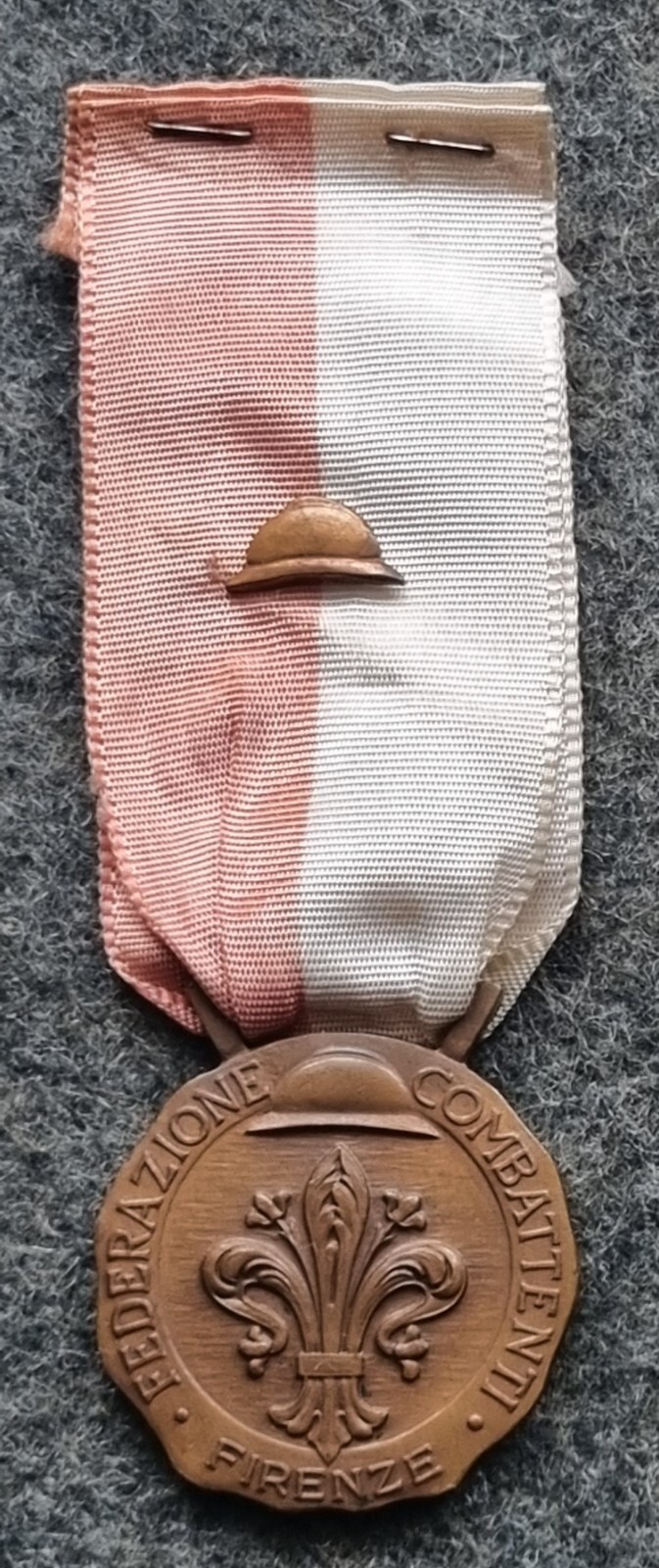 KINGDOM OF ITALY MEDAL 1919-1939 FEDERATION FIGHTERS FLORENCE WITH ENGRAVING