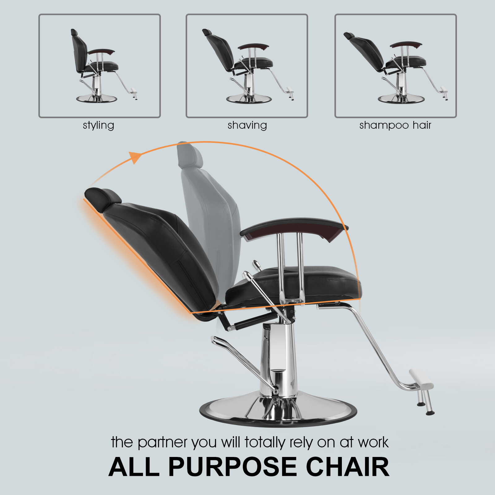 Artist hand Barber Chairs All Purpose Recline Hydraulic Beauty Salon Spa Styling