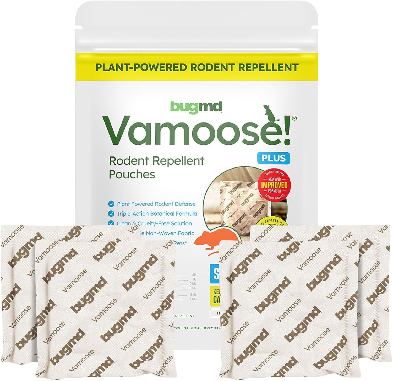 Vamoose plus Peppermint Oil Mouse Repellent Pouches | Natural Mice Repellent Ind