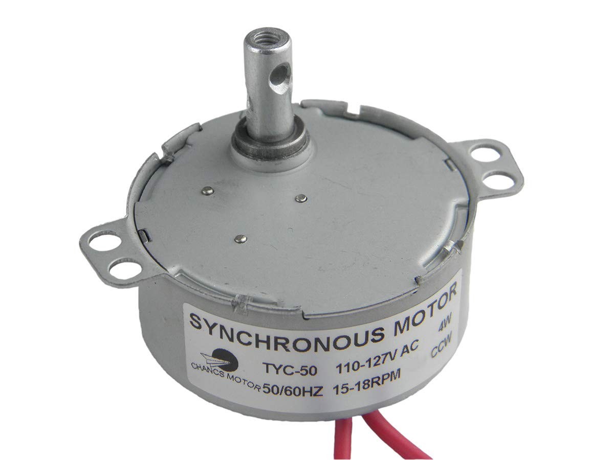 TYC50 Small Synchronous Gear Electric Fireplace Motor 110V AC 1518RPM CCW 4W