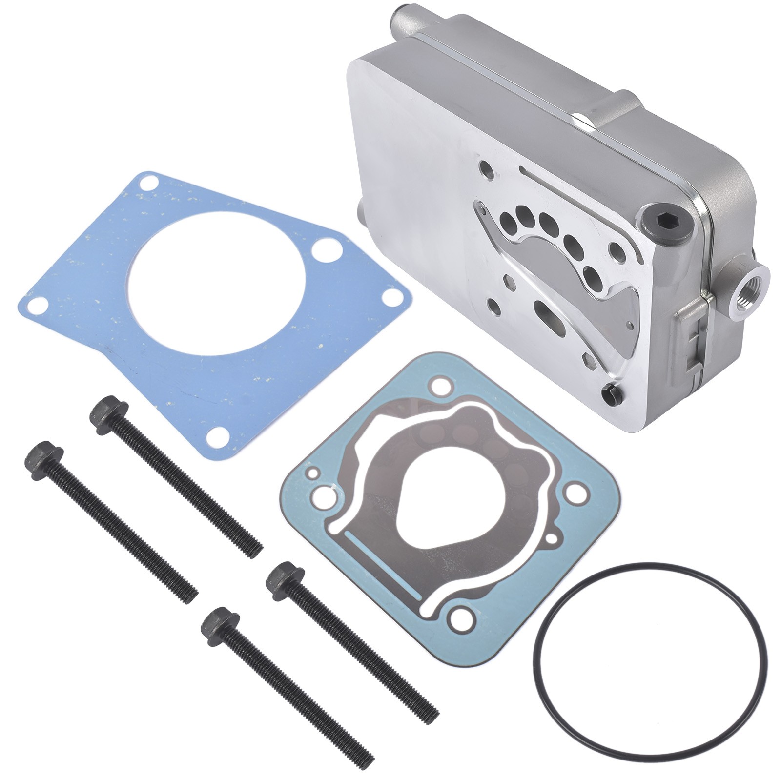 Air Brake Compressor Cylinder Head w/ Valves & Gasket for Mercedes 9061300815