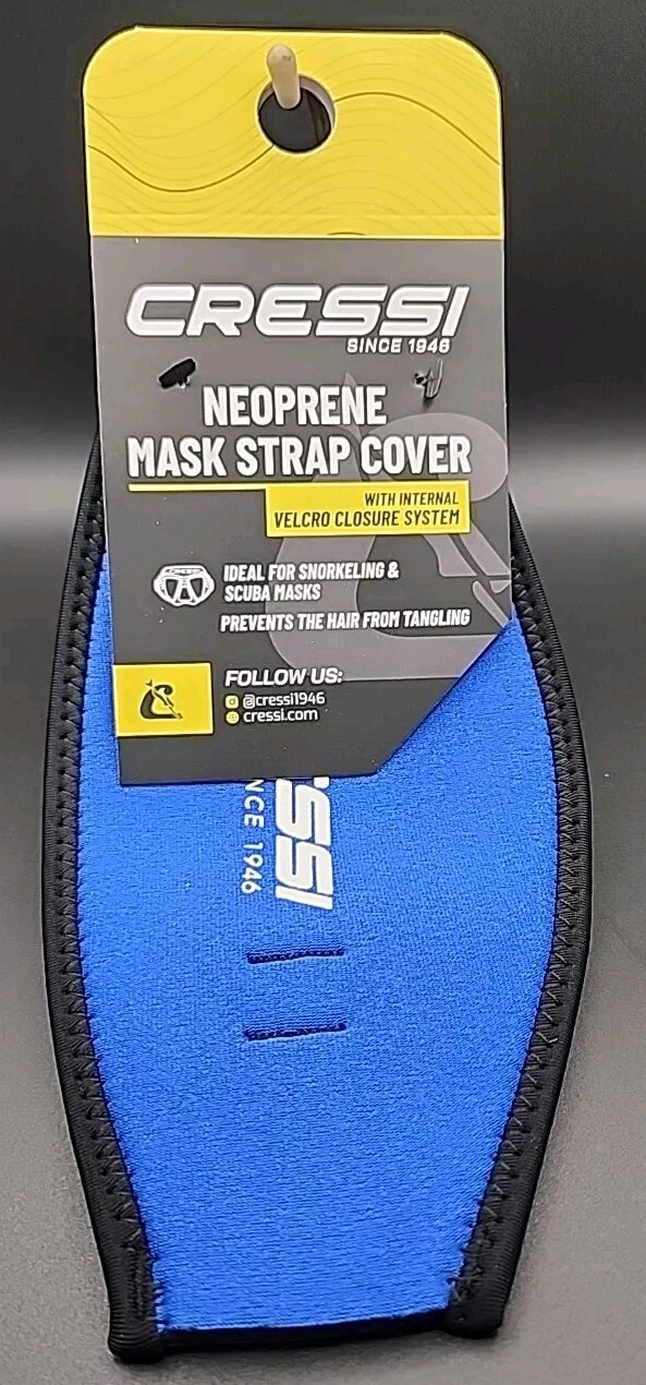 Cressi Neoprene Mask Strap Cover, Blue