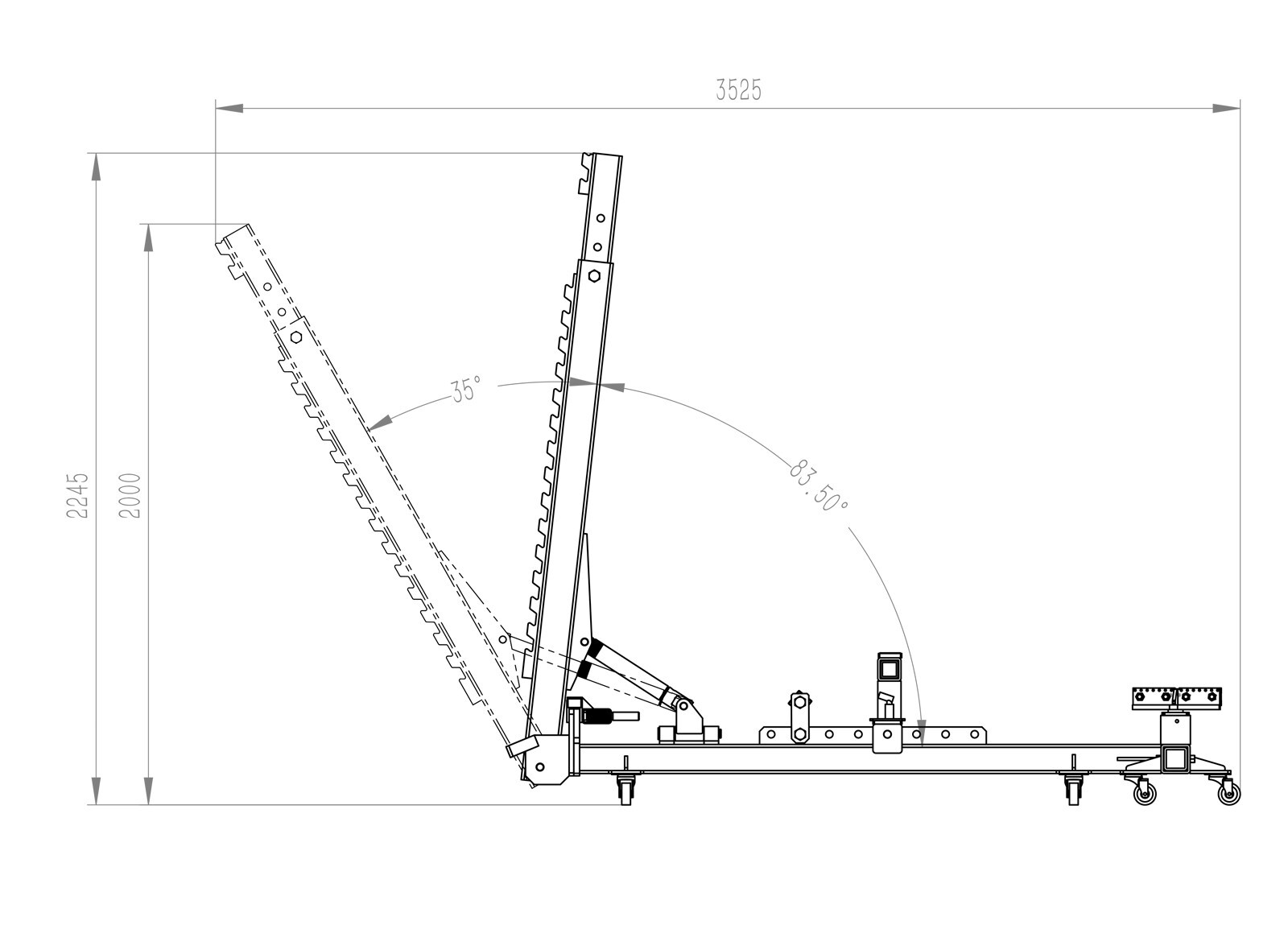 6600lbs Loading Capacity Car Frame Machine Auto Body Frame Puller Straightener