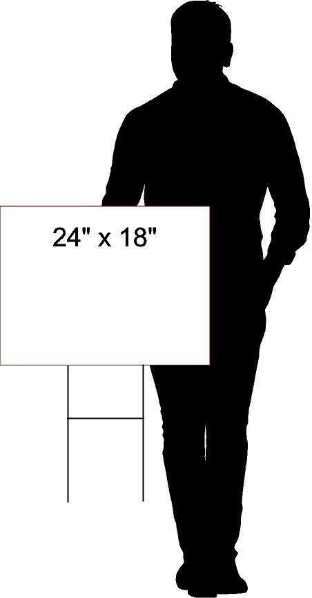 DWAYNE THANK YOU SERVICE 18 in x 24 in Yard Sign Road Sign with Stand