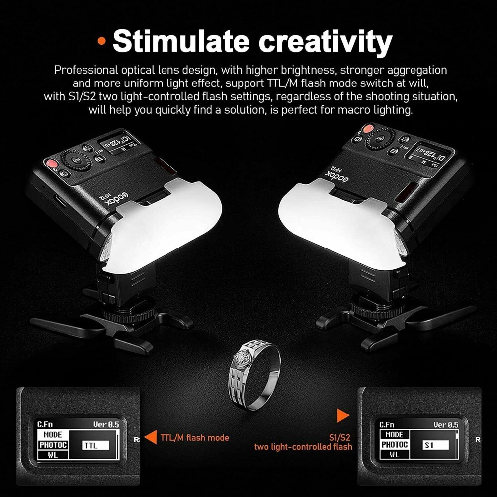 Godox MF12-K2 Macro Flash 2-Light Kit TTL Flash Speedlite For Sony Canon Nikon