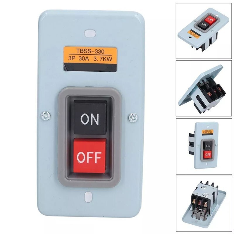 Power Impound Switch For TBSS-330 3P 30A 3.7KW Stop ON/OFF Push Button-Switch