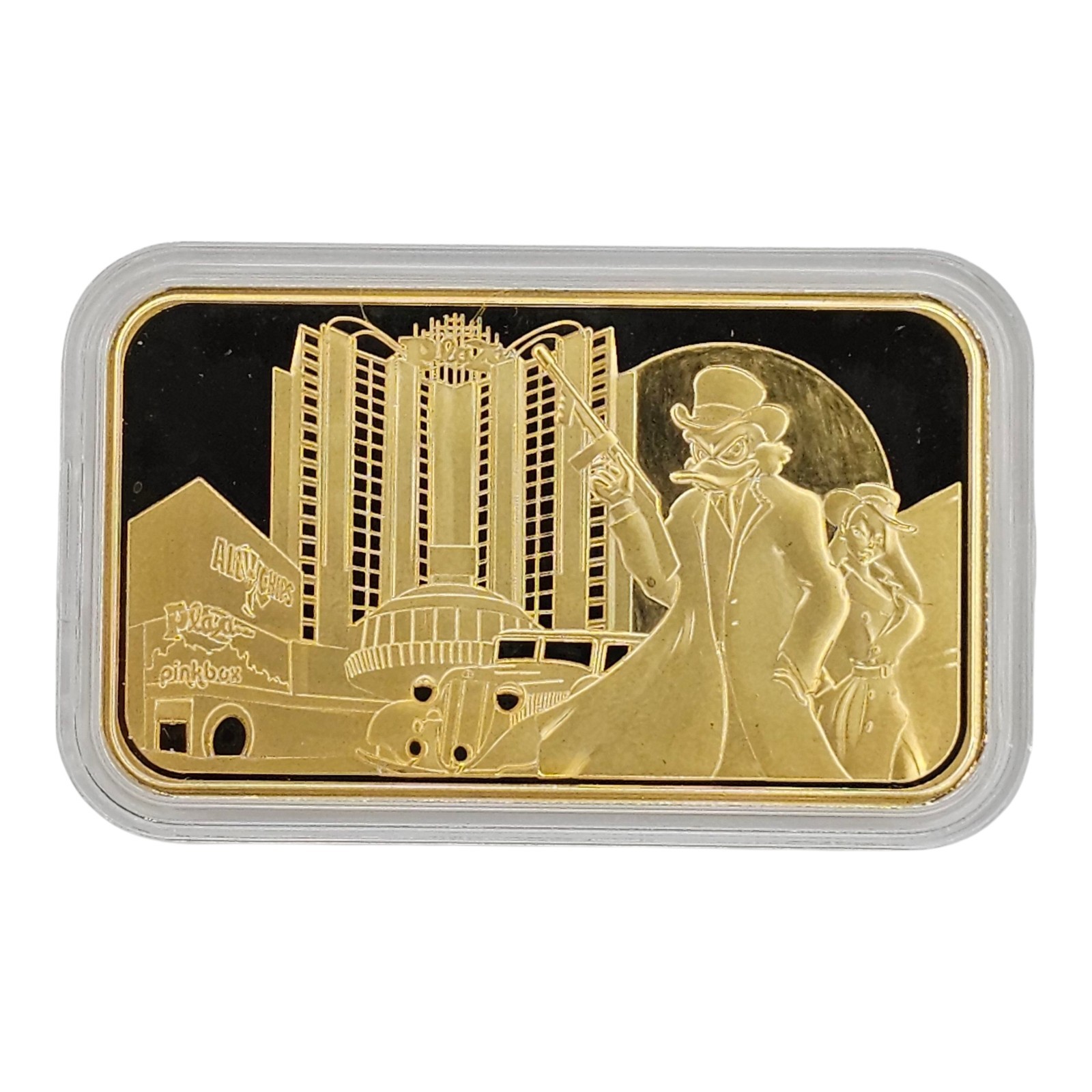 All-Chips Gangster Scrooge Plaza Hotel 1 oz 999 Silver 24K Gold Plated Bar # /15