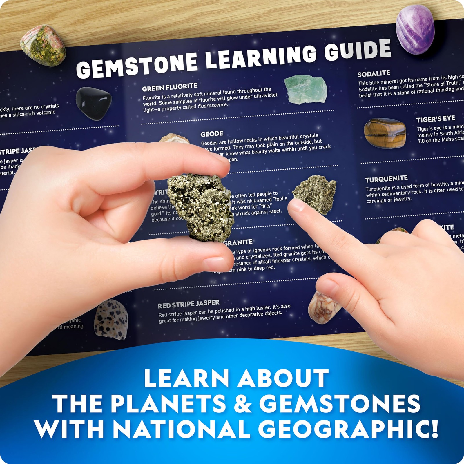 National Geographic Ultimate Space Gemstone Dig Kit – 8 Planet-Shaped Bricks ...