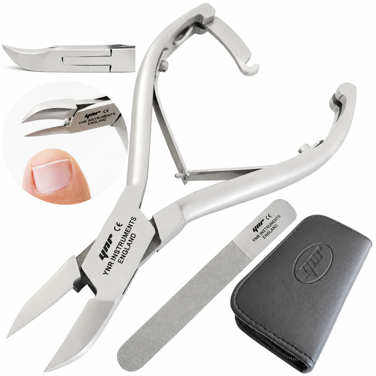Toenail Clippers Thick Fungal Nails Podiatry Nippers German Steel With File