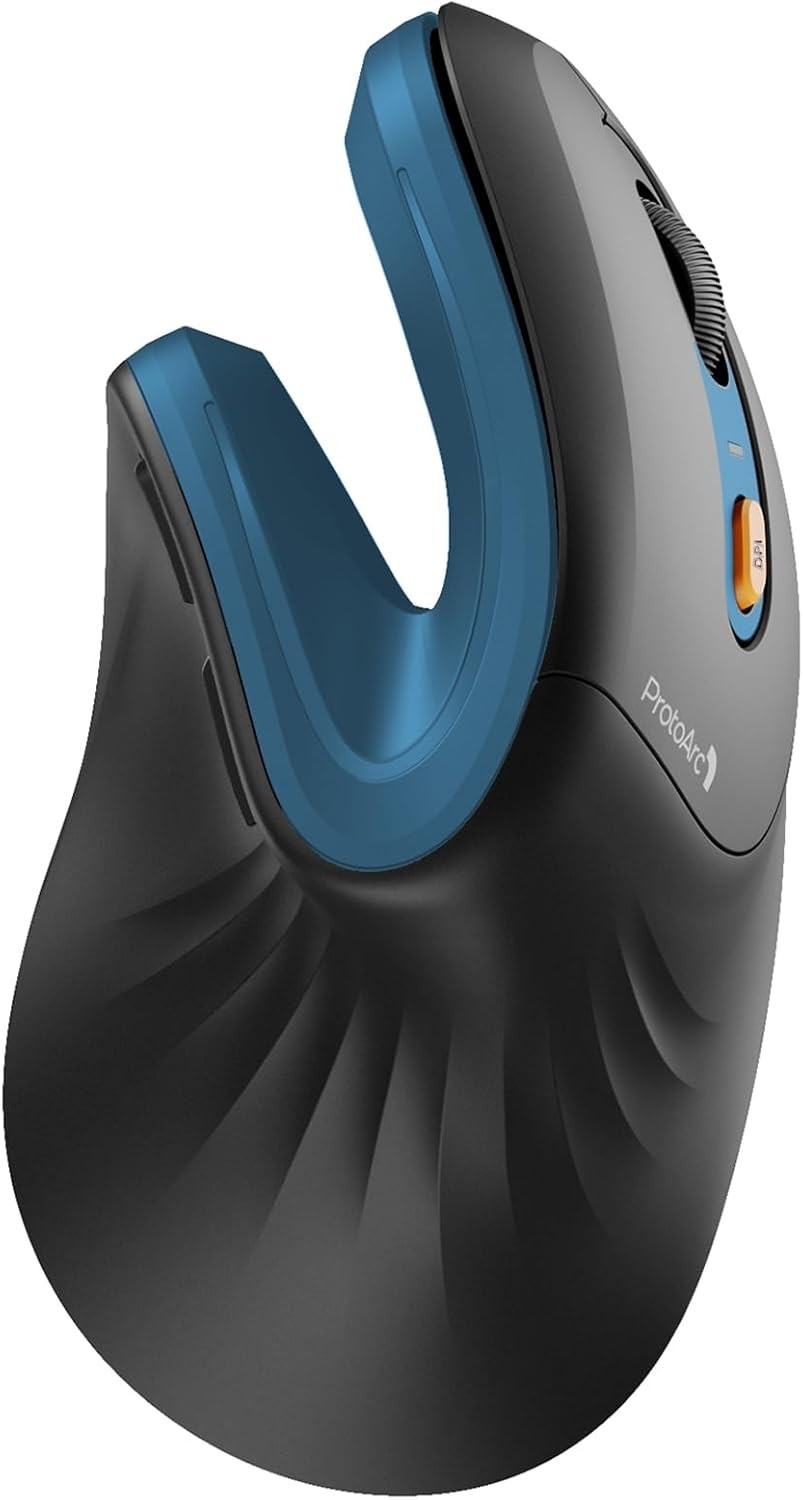 Compact Bluetooth Vertical Mouse with Adjustable DPI - Ergonomic & Rechargeable