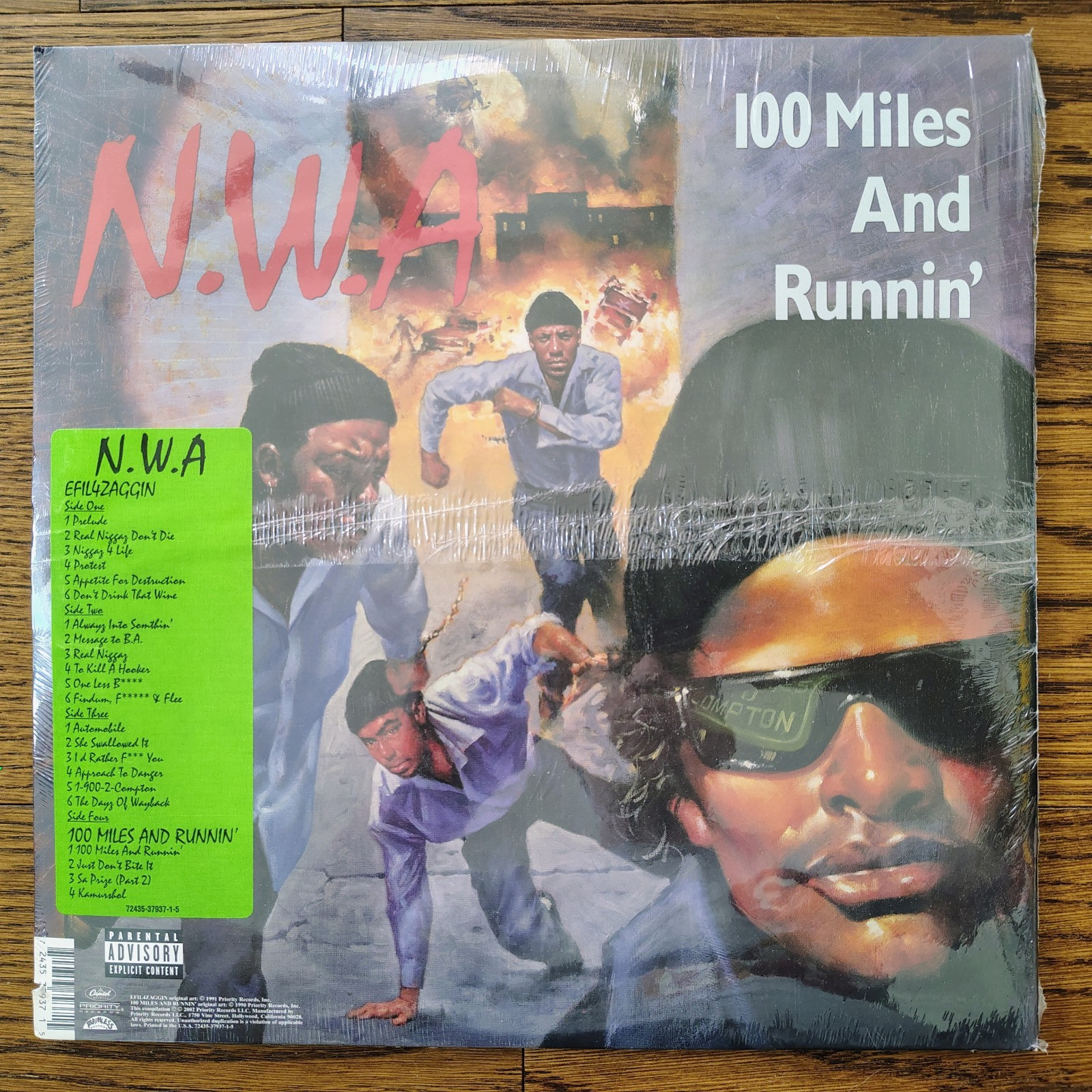 RARE SEALED  PROMO 1991  N.W.A  Efil4zaggin 100 Miles And Runnin' 2x VINYL ALBUM