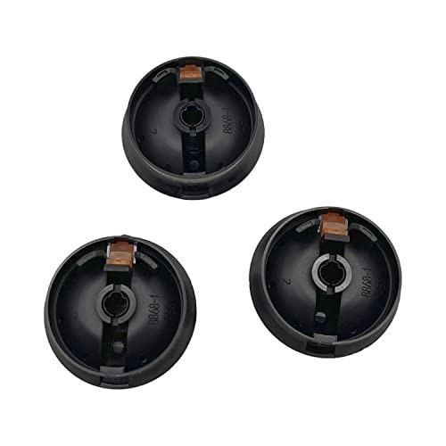 3 Pack Black Control Knob Fan Heater, Rotary Switch, Manual Operation,
