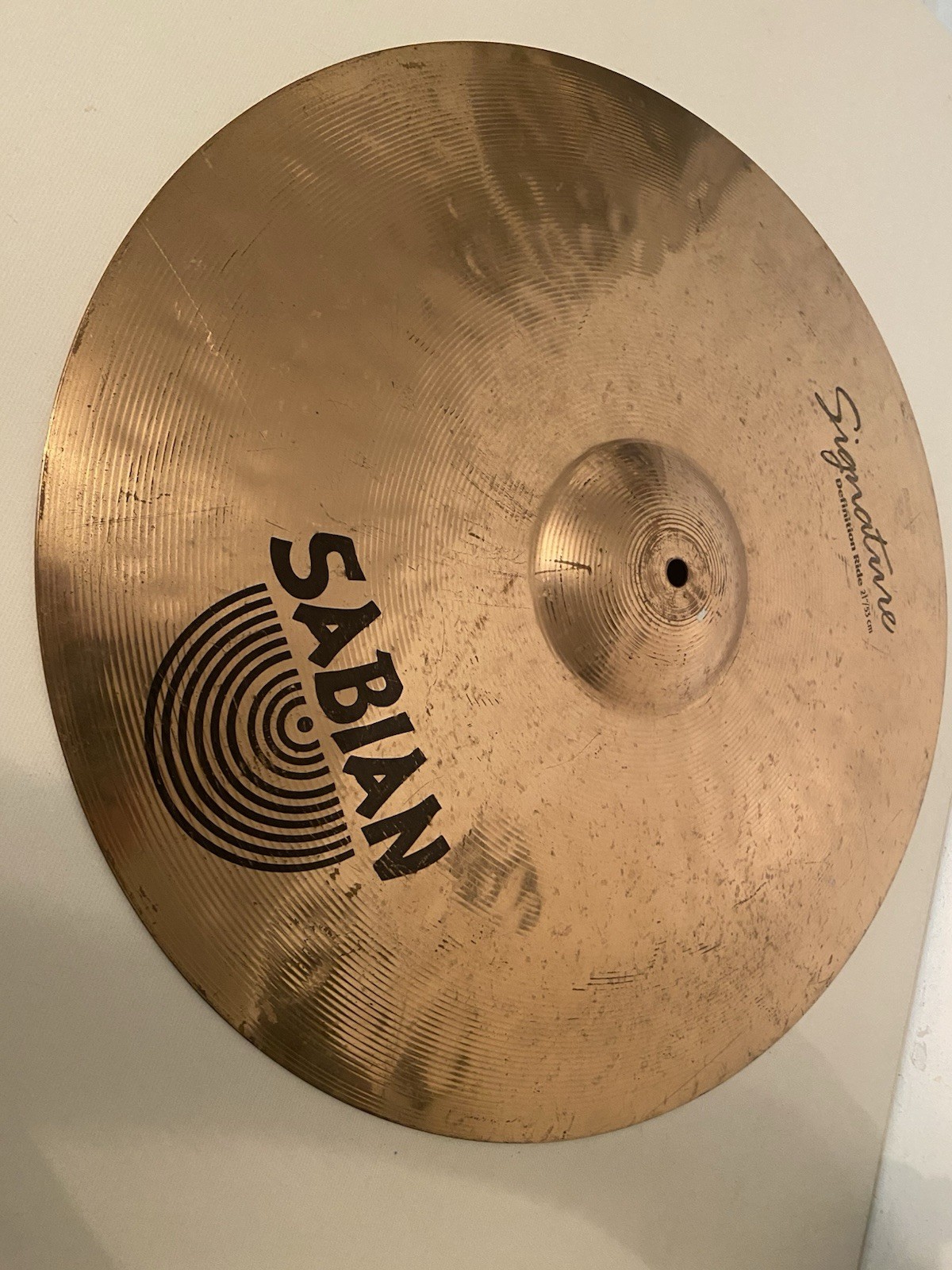 SABIAN SIGNATURE Definition 21" Ride Drum Cymbal Carmine Appice Made in Canada